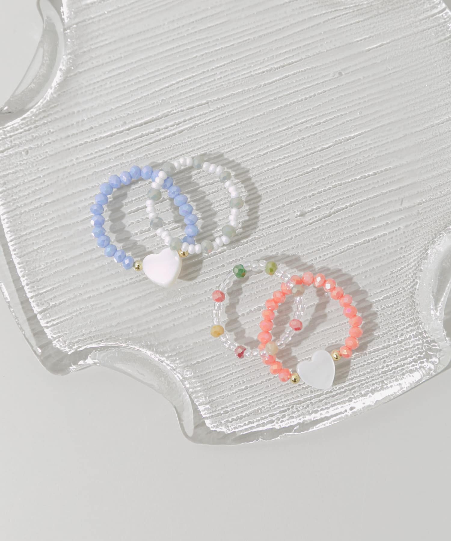 カラービーズ2セットリング OR/CL -