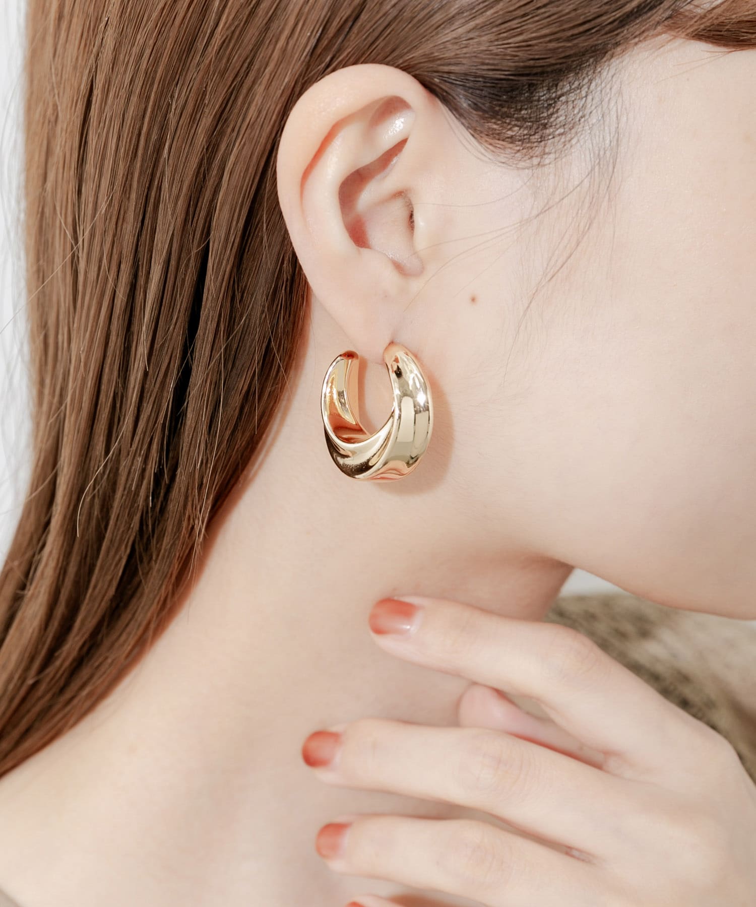 ソリッドフープピアス