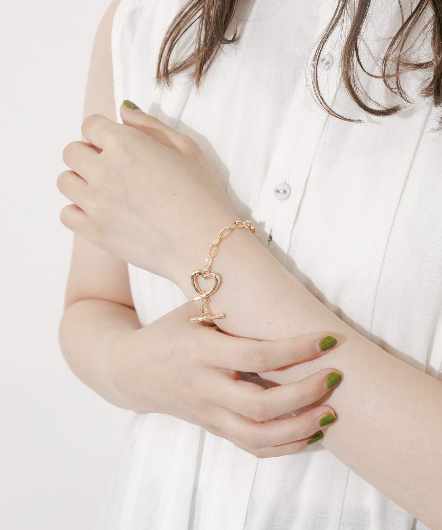 メタルハートマンテルブレスレット GLD -