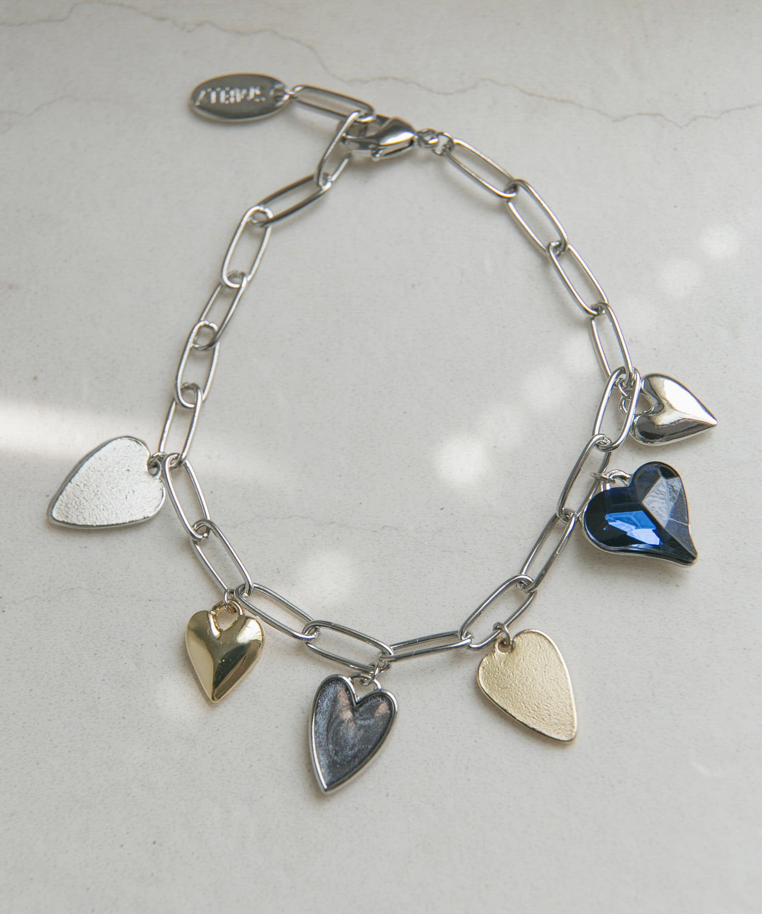 メタルハートチャームブレスレット