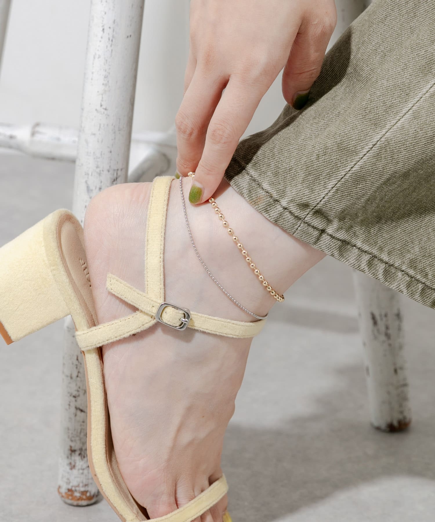 ボールチェーンコンビアンクレット