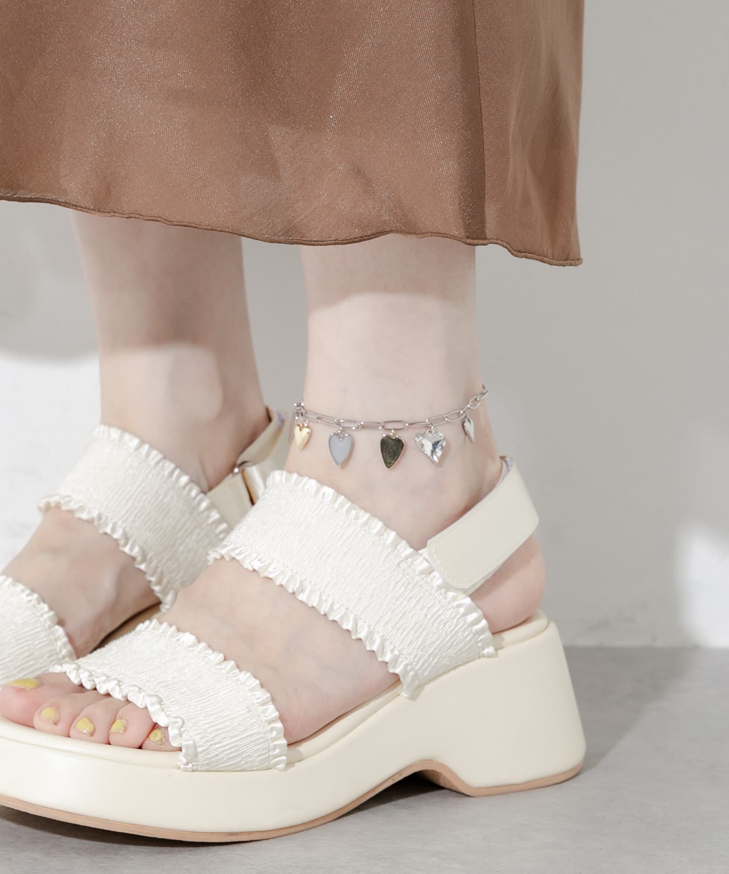 メタルハートチャームアンクレット