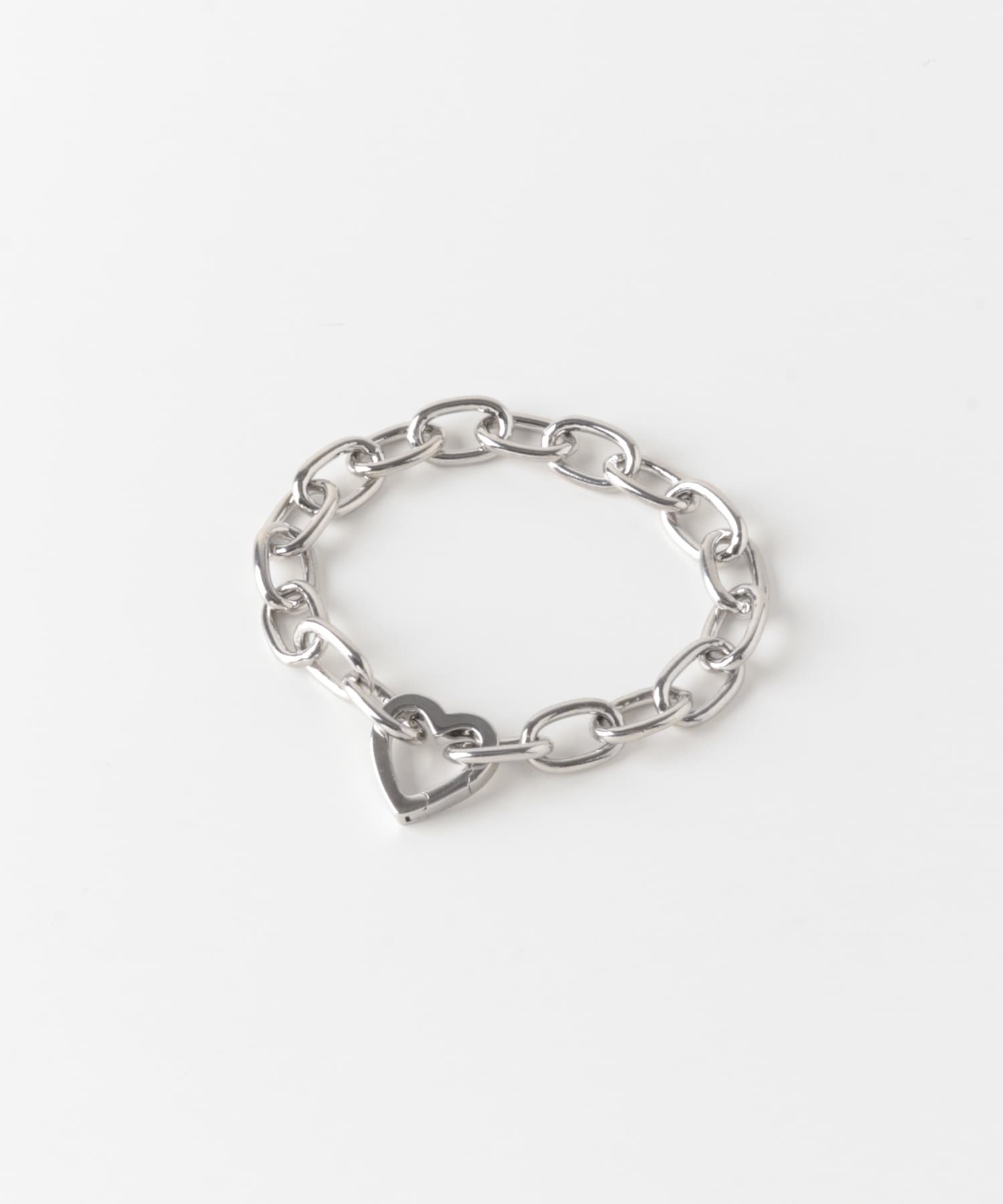 ハートカラビナチェーンブレスレット SLV -