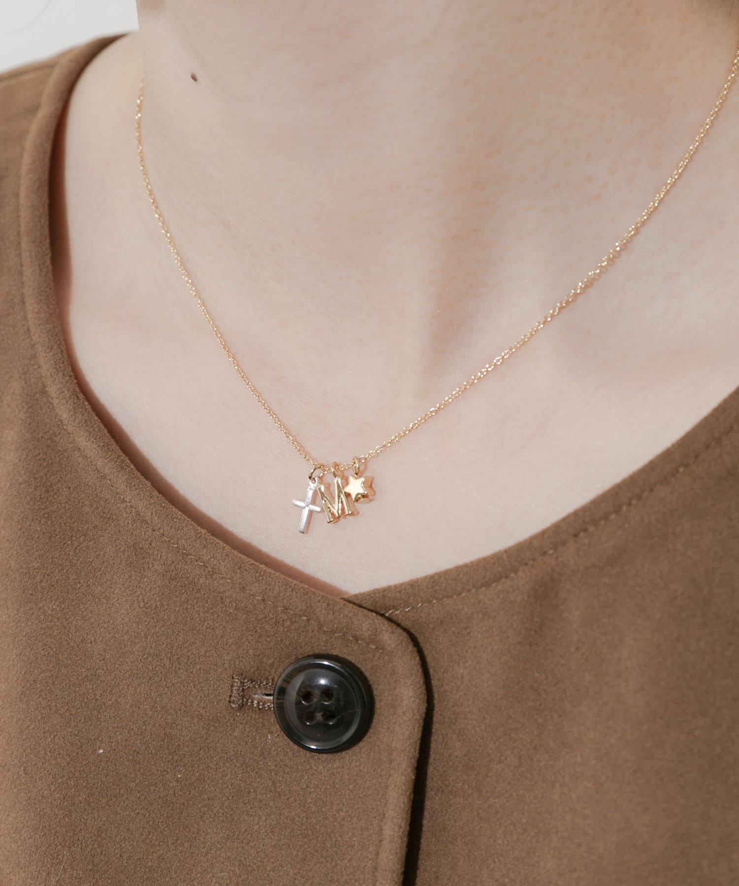 イニシャルチャームネックレス GLD/M -