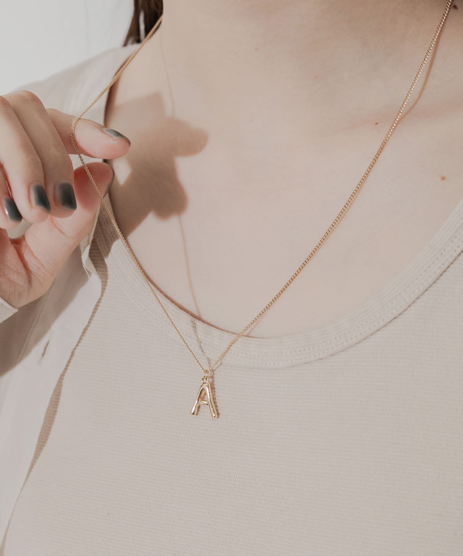 イニシャルワントップネックレス GLD/A -