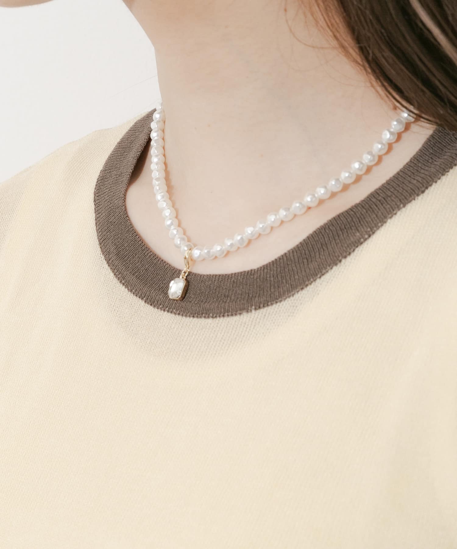 マルチウェイパールネックレス IV/GD -