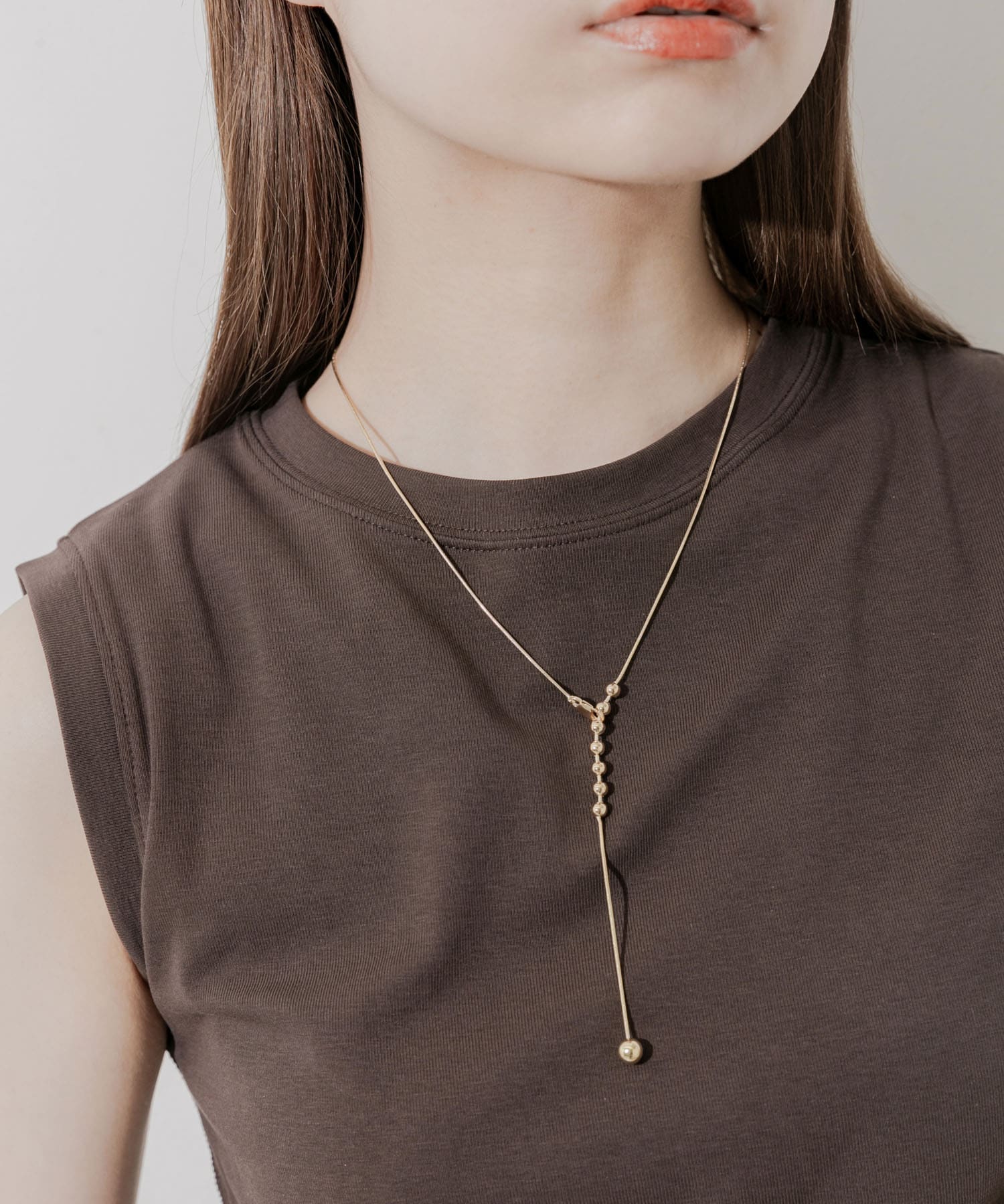 メタルボールYネックレス GLD -