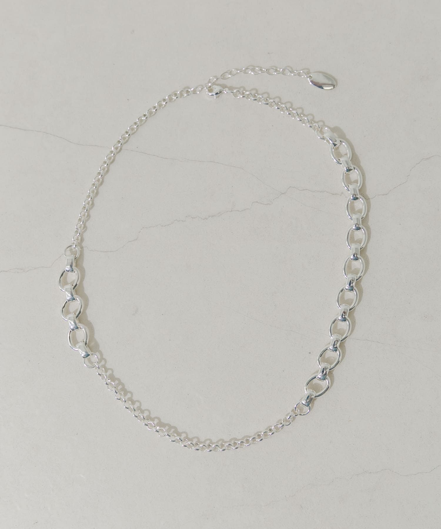 チェーンコンビネーションボリュームネックレス