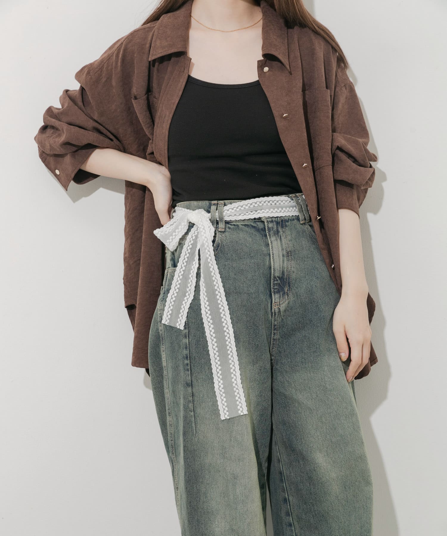 マルチレースセットネックレスA WHT -