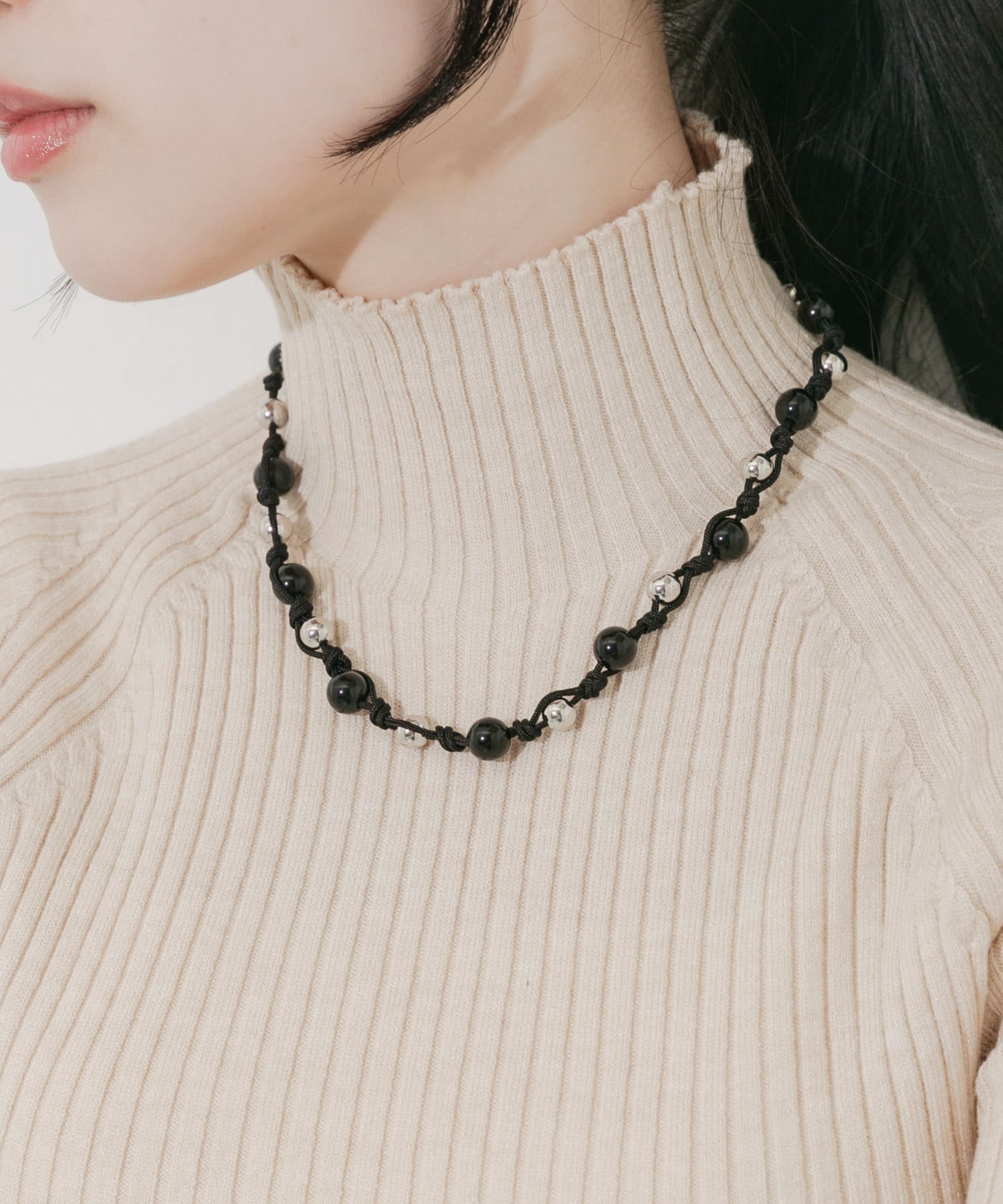 ビーズブレイドロープネックレス