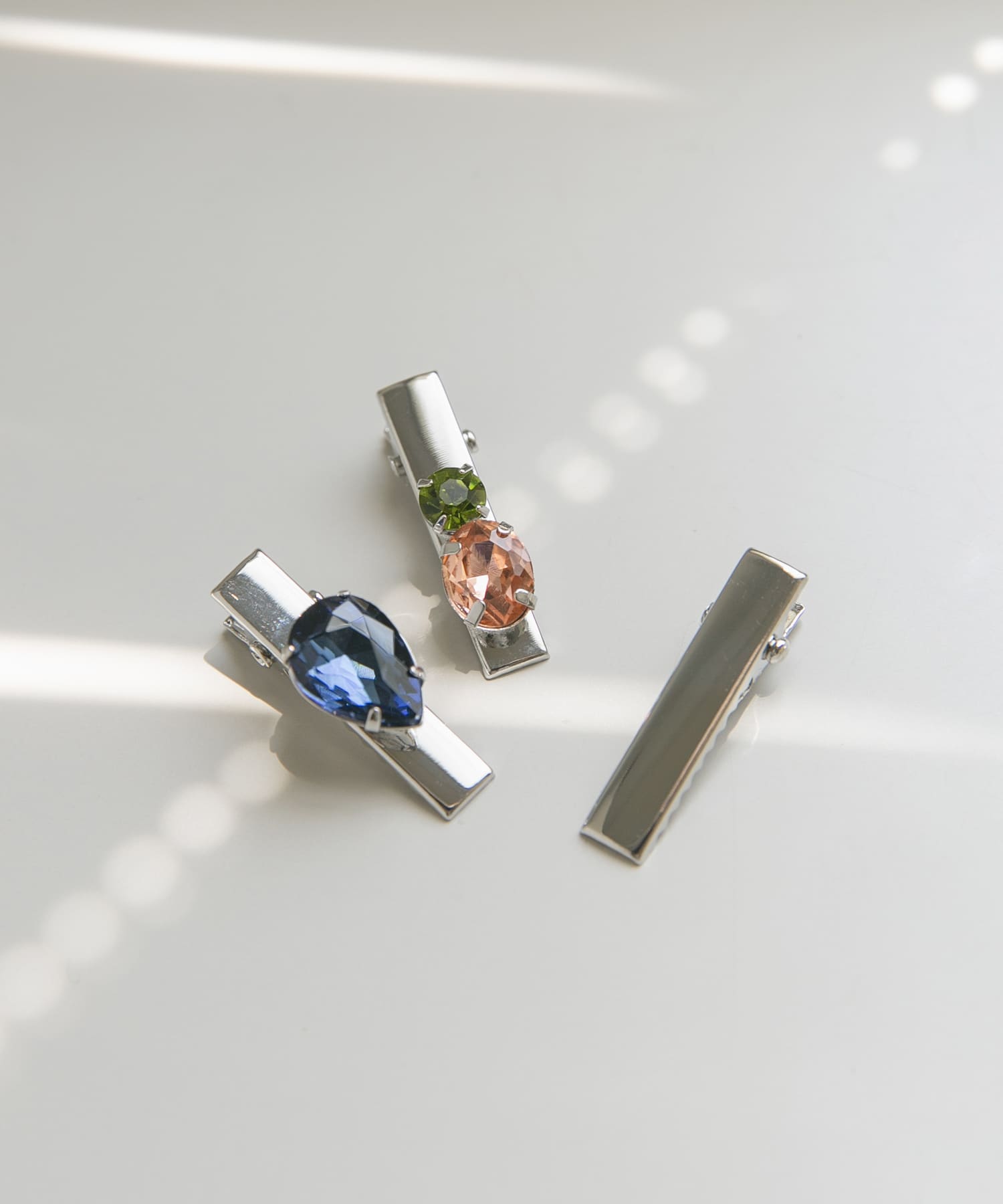 ビジュー3セットクリップピン