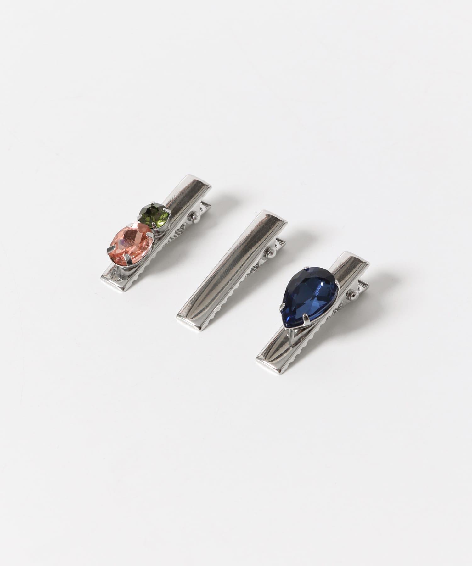 ビジュー3セットクリップピン SLV -