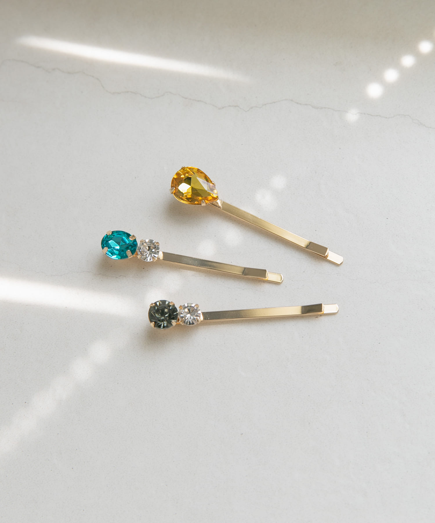 ビジュー3セットピン