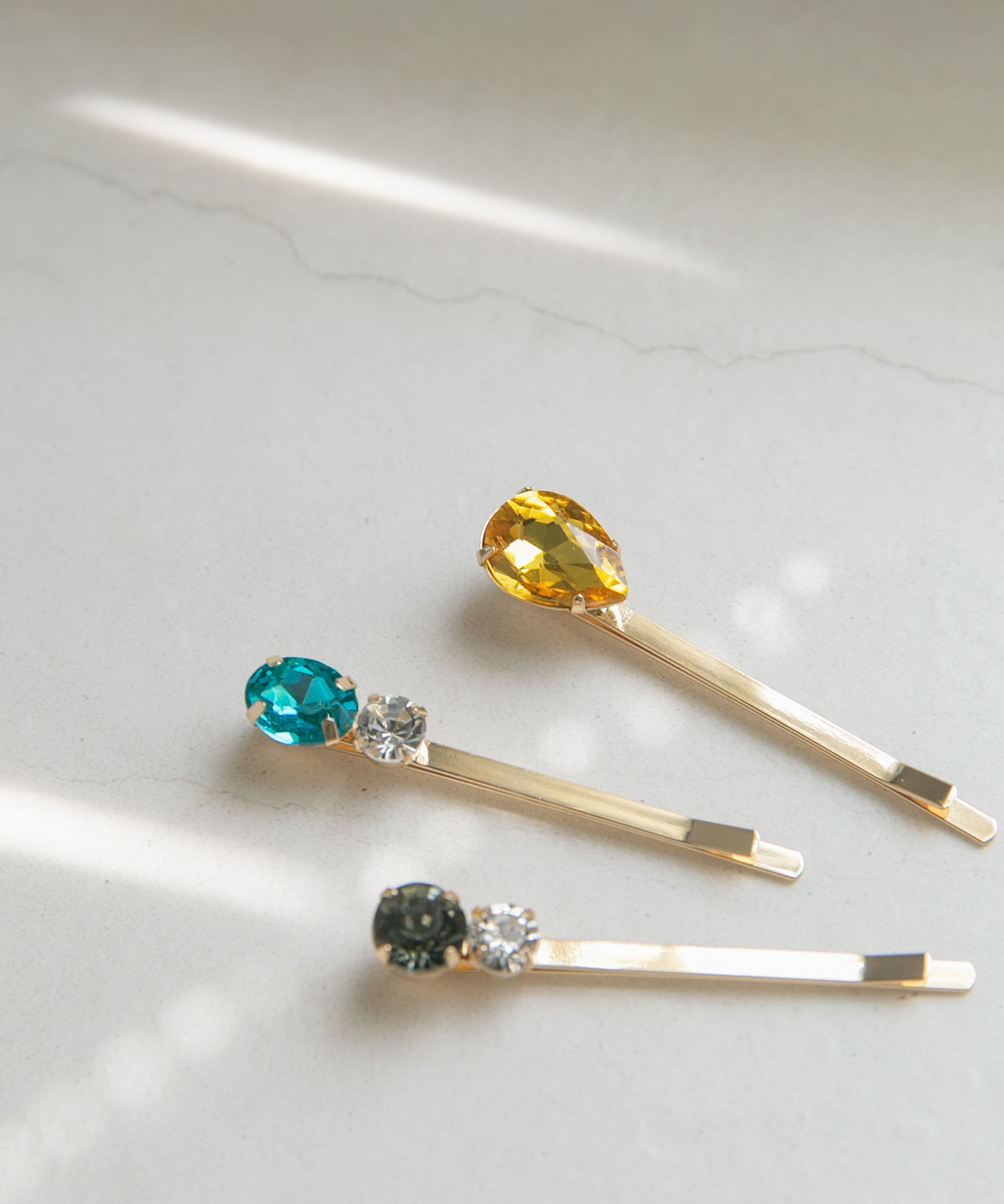 ビジュー3セットピン GLD -