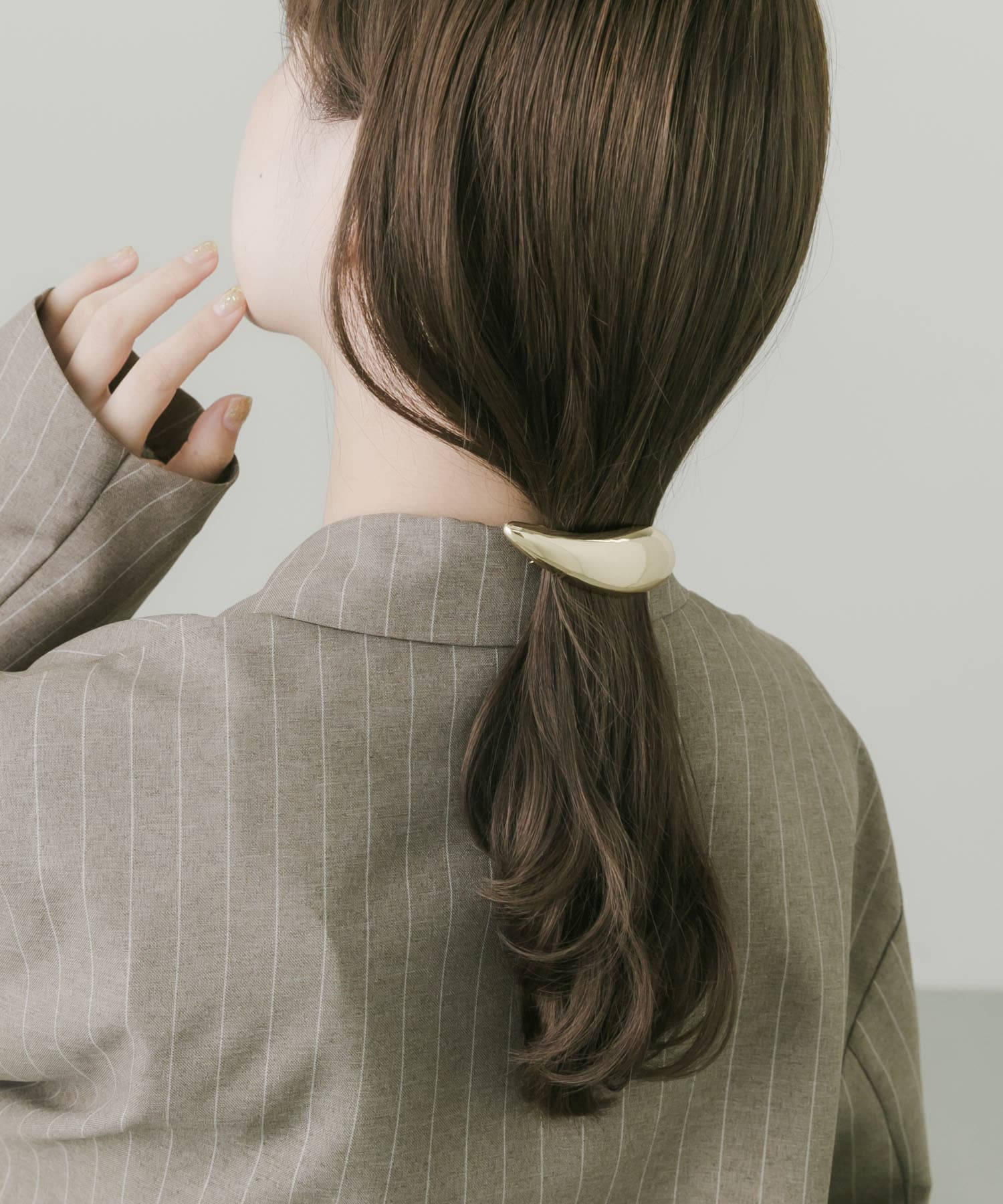 プランプメタルバレッタ GLD -