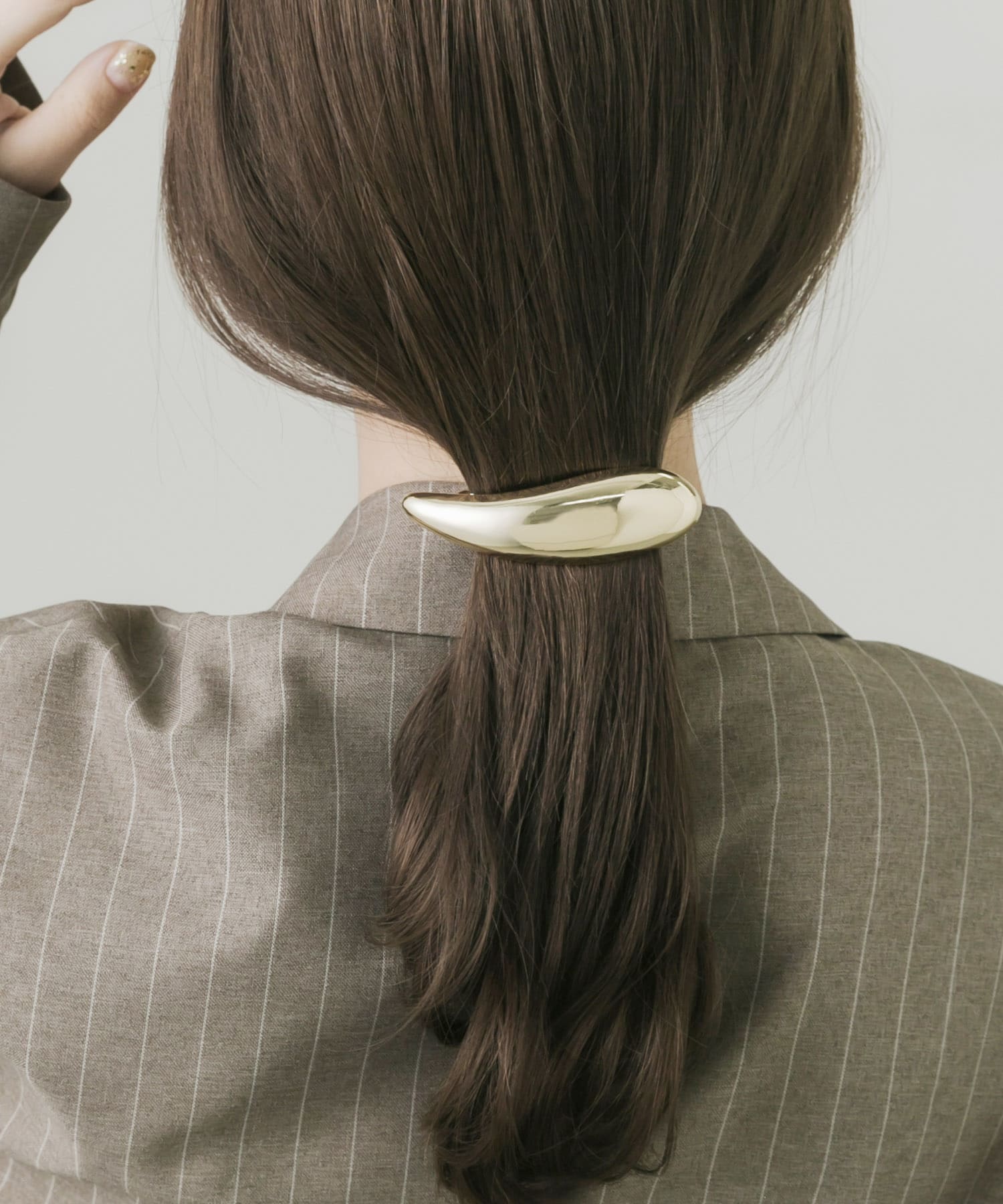 プランプメタルバレッタ GLD -