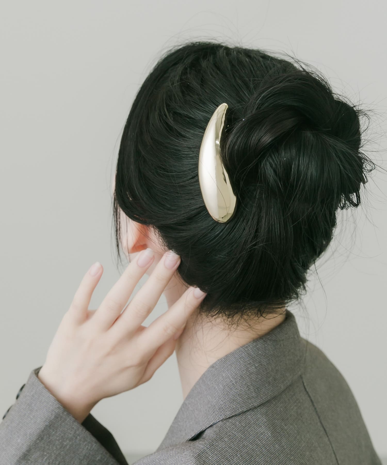 プランプメタルバレッタ GLD -