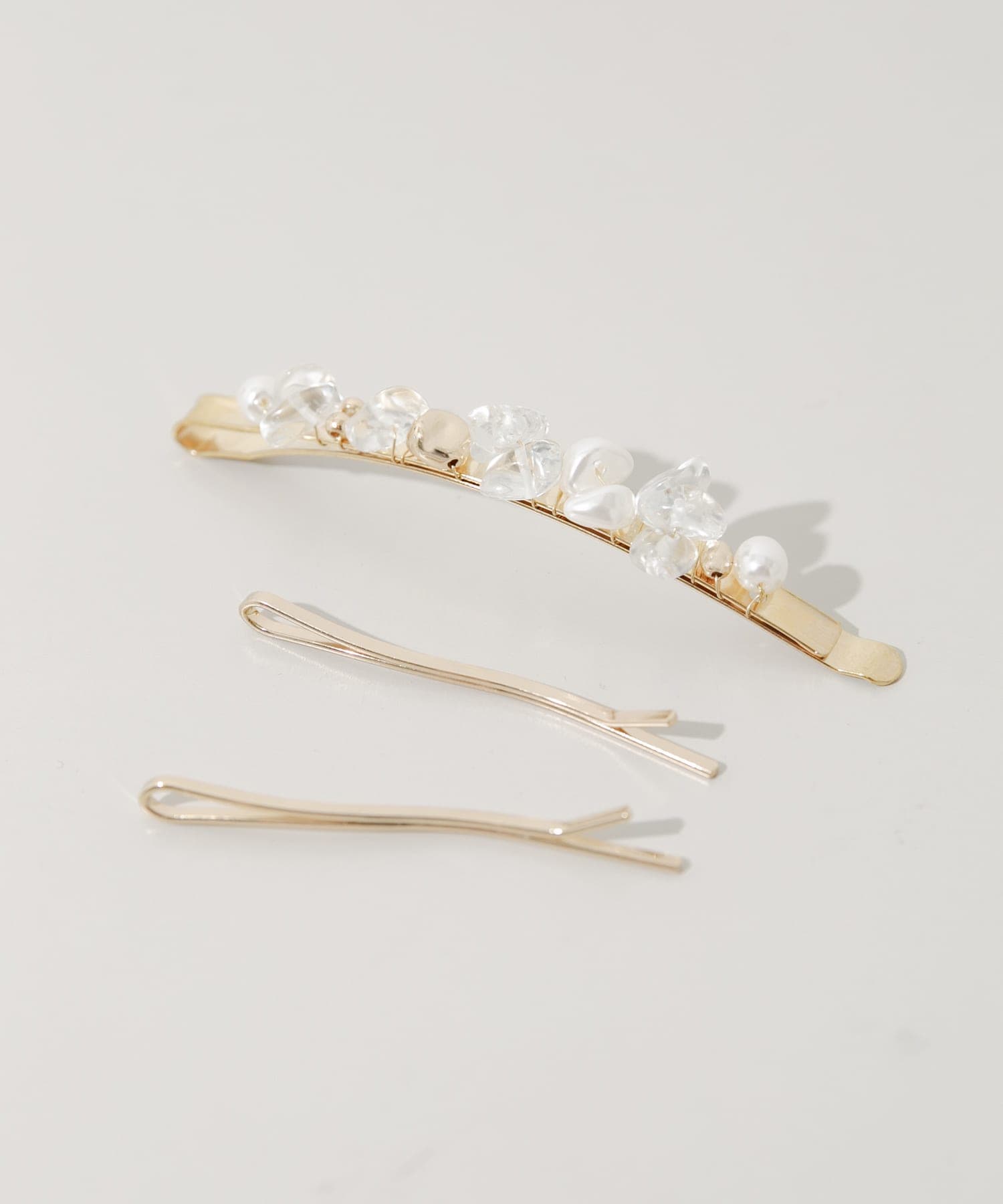クリアパーツ3セットヘアピン GD/CL -