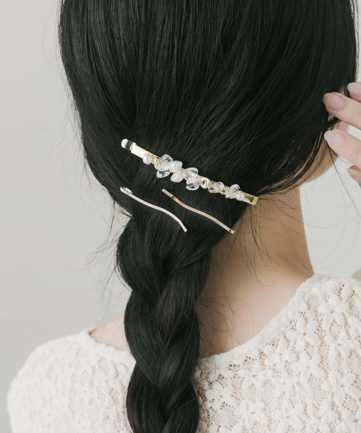 クリアパーツ3セットヘアピン GD/CL -