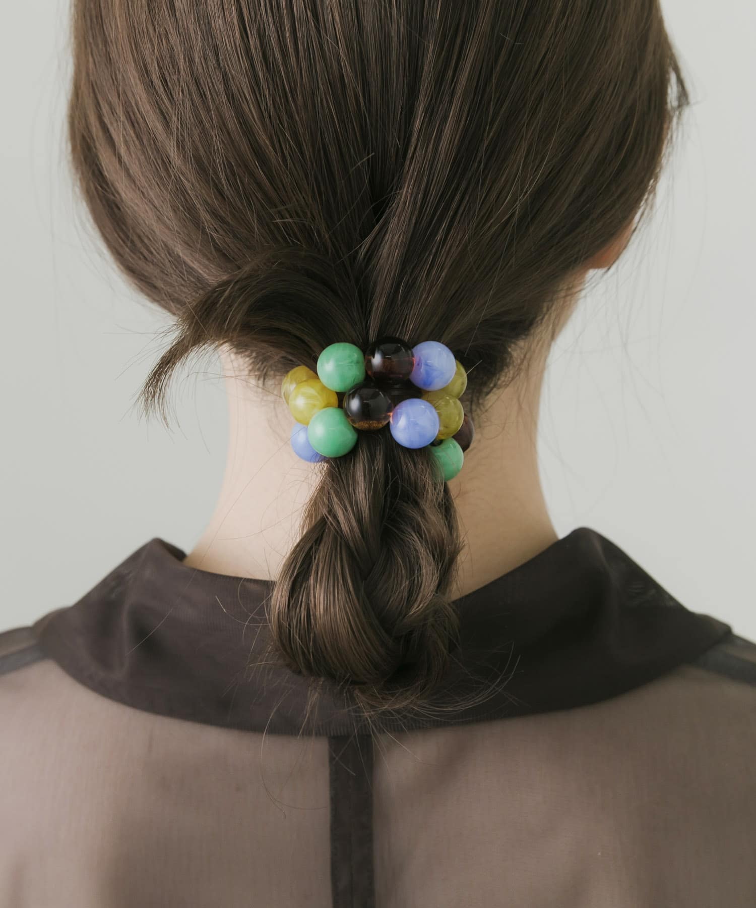 カラフルボールヘアゴム BL/BR -