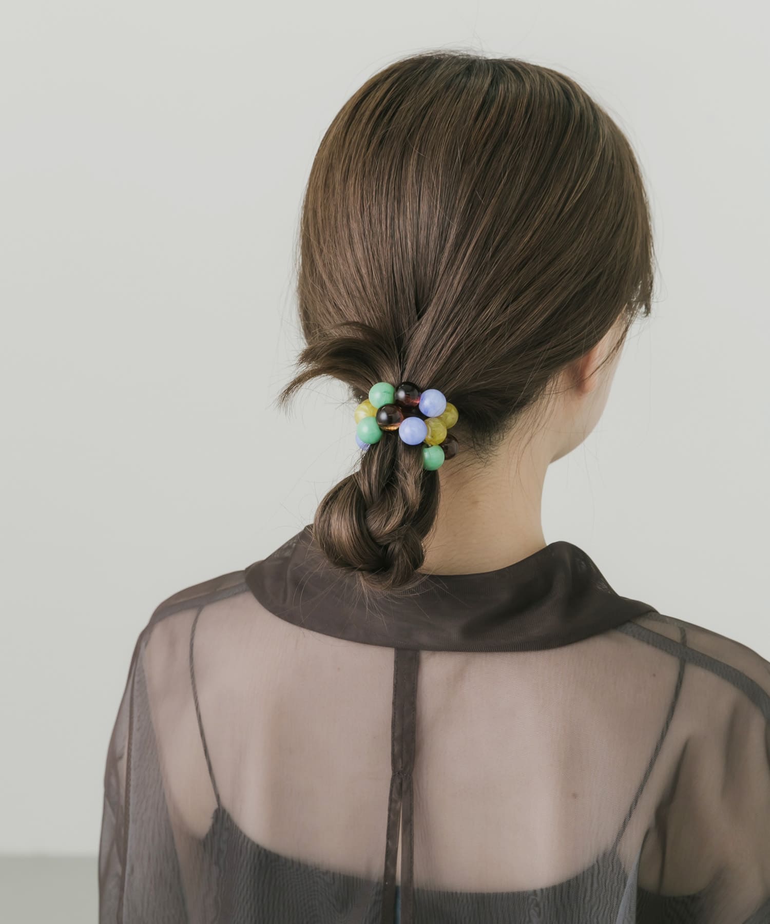 カラフルボールヘアゴム BL/BR -