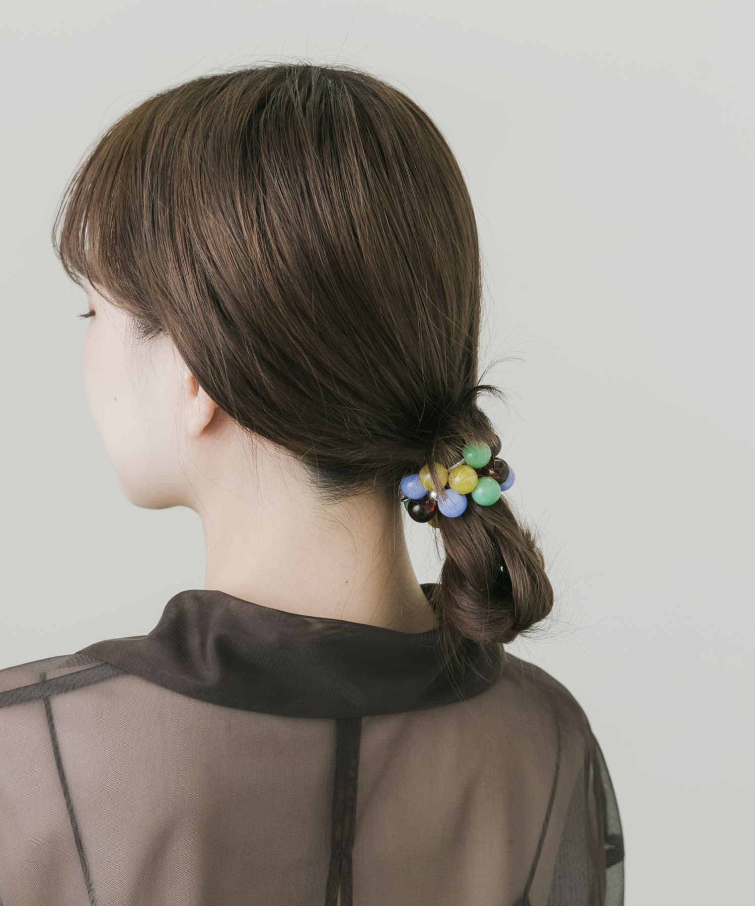 カラフルボールヘアゴム BL/BR -