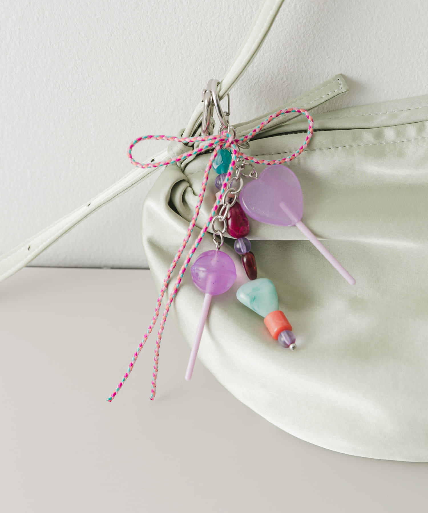 カラーモチーフキャンディーキーチェーン