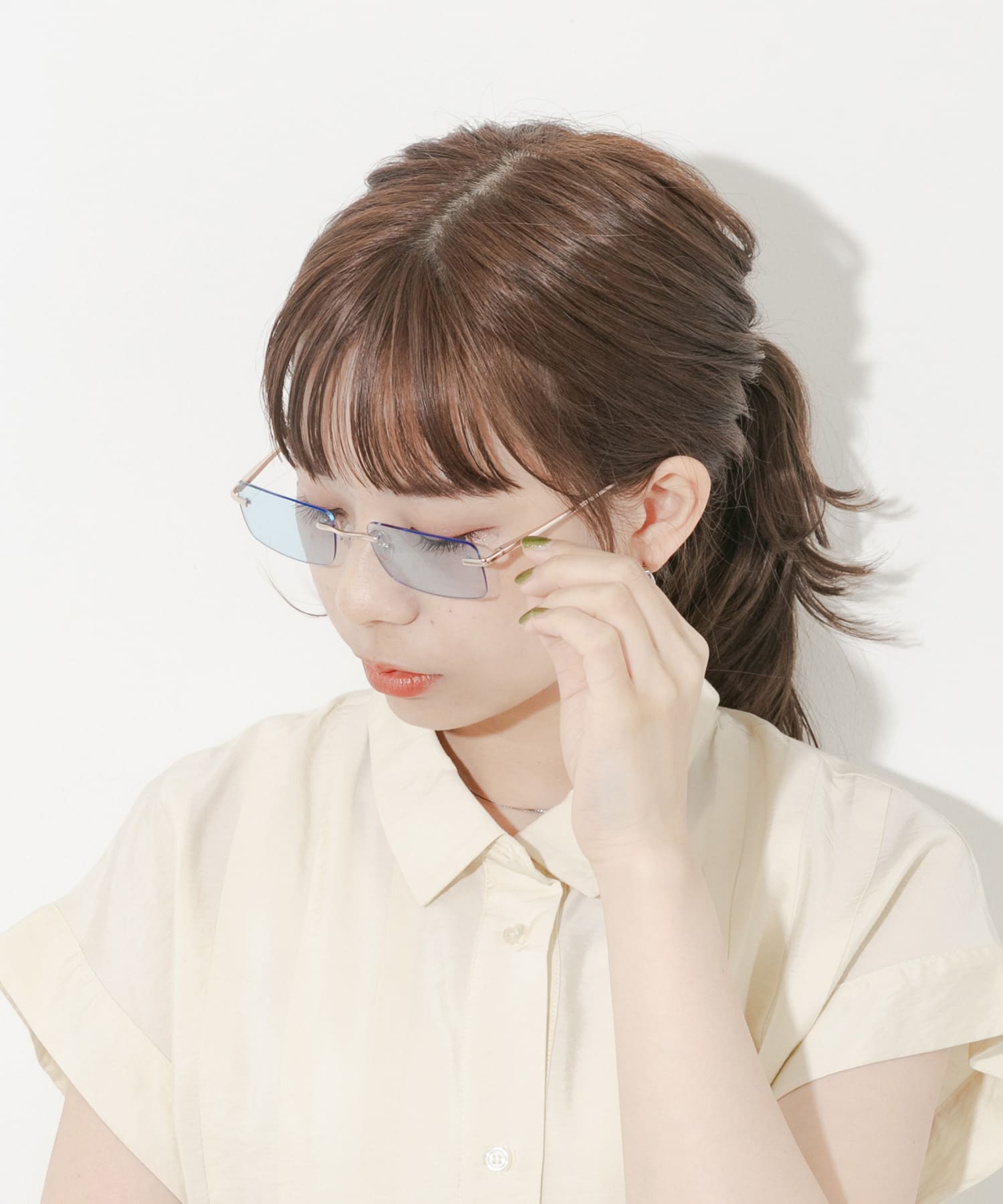 白山眼鏡　リムレスカラーレンズ　サングラス リムレスカラーサングラス(- BLU): ファッション雑貨｜URBAN RESEARCH