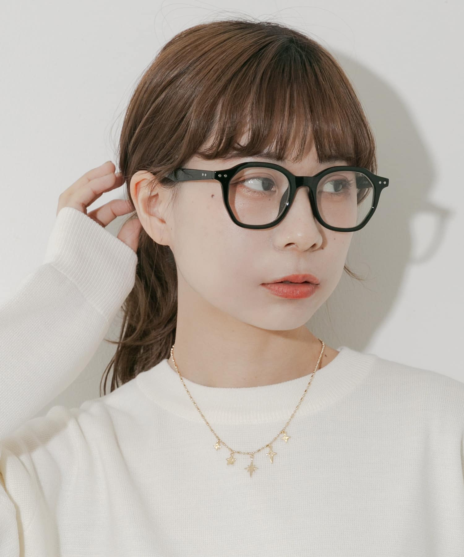 オクタゴンフレームダテメガネ