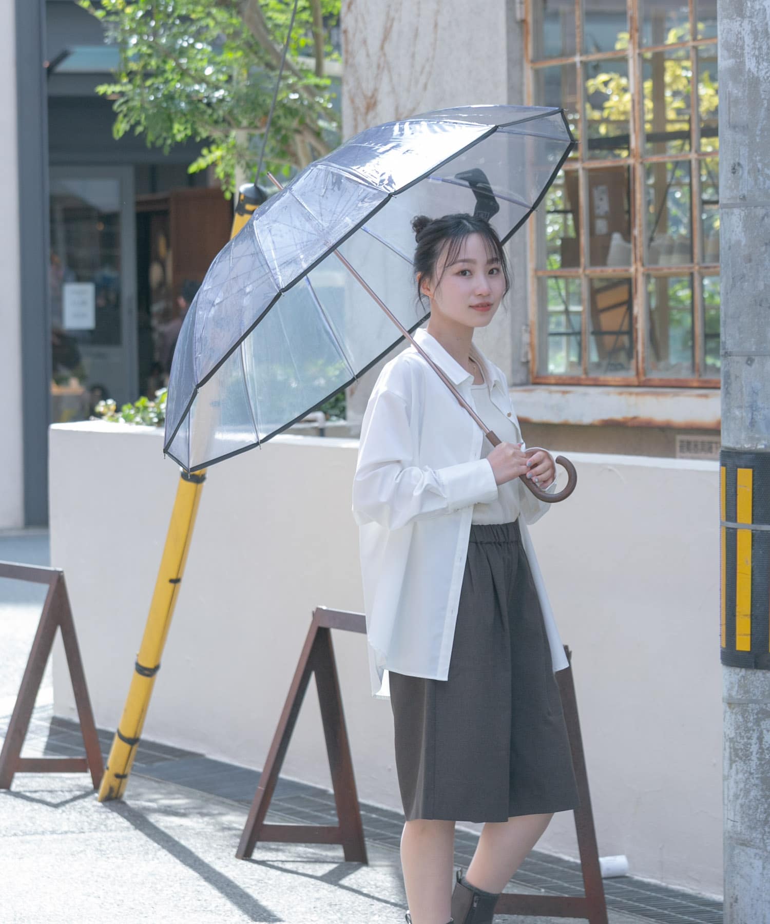 Wpc.　ユニセックス 12Kプラスチックアンブレラ NVY FREE