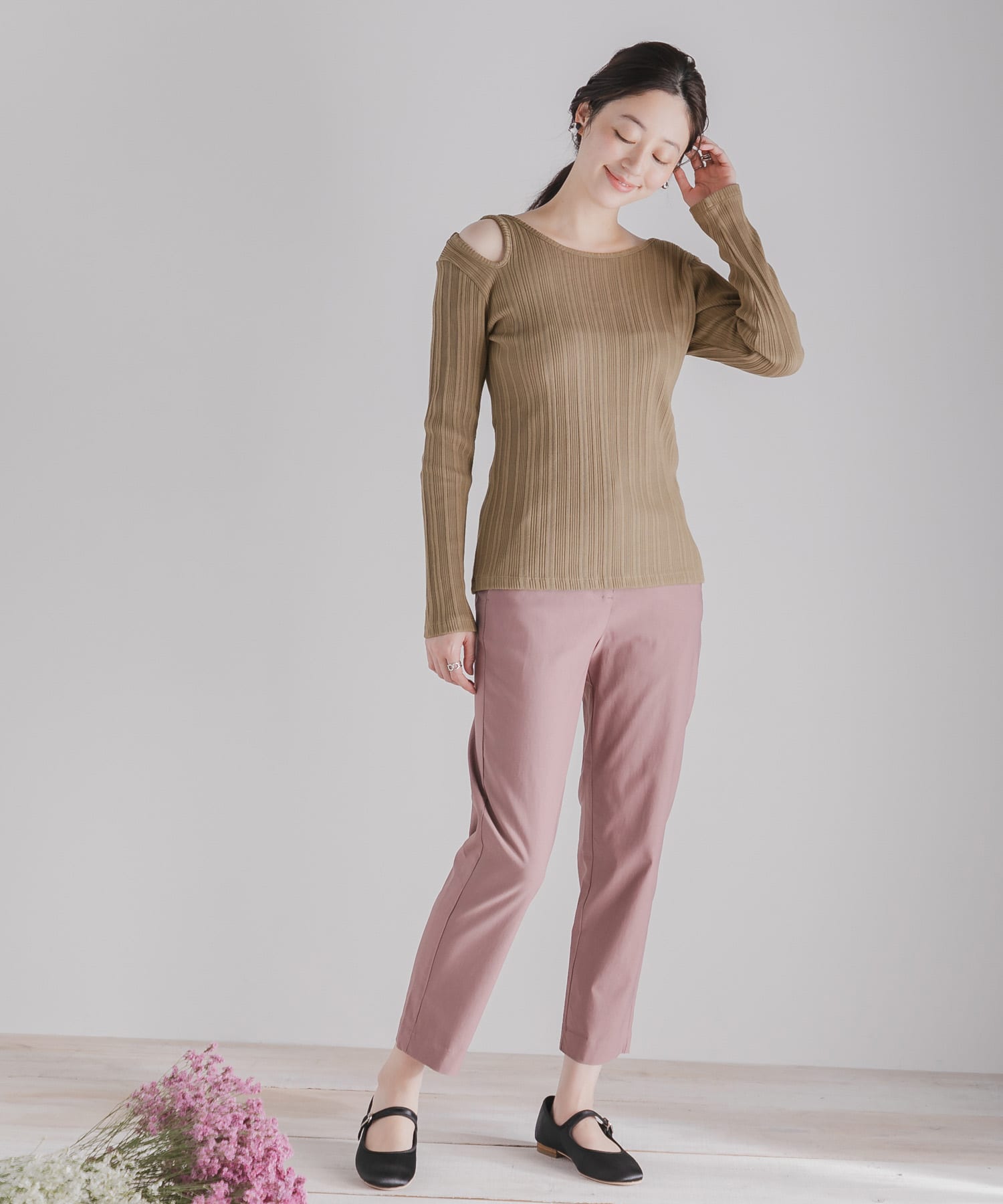 アシメネックコンパクトトップ MOCHA FREE