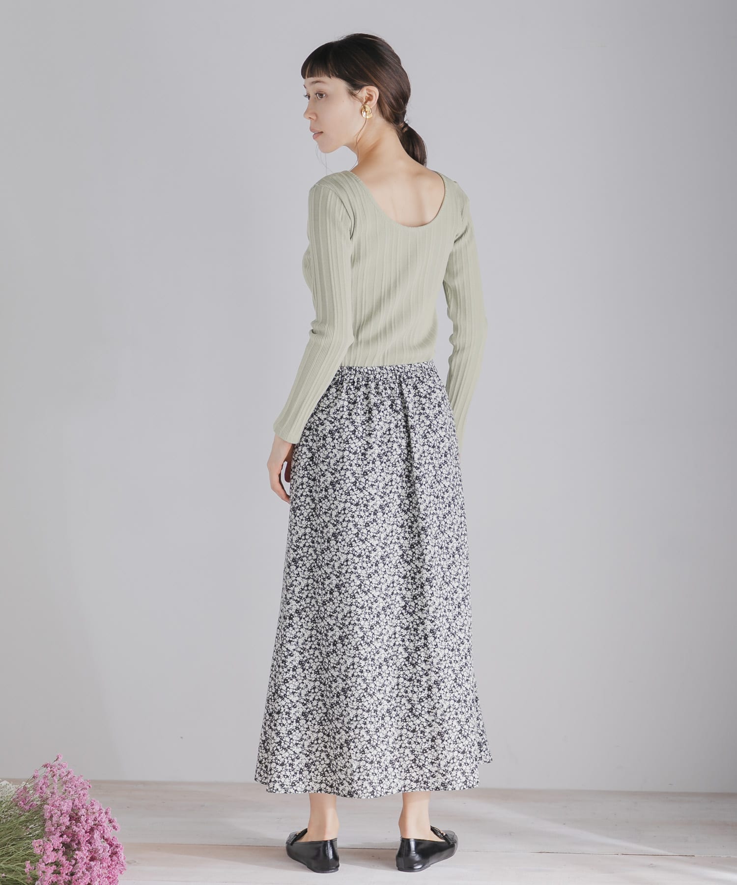 アシメネックコンパクトトップ L.KHAKI FREE