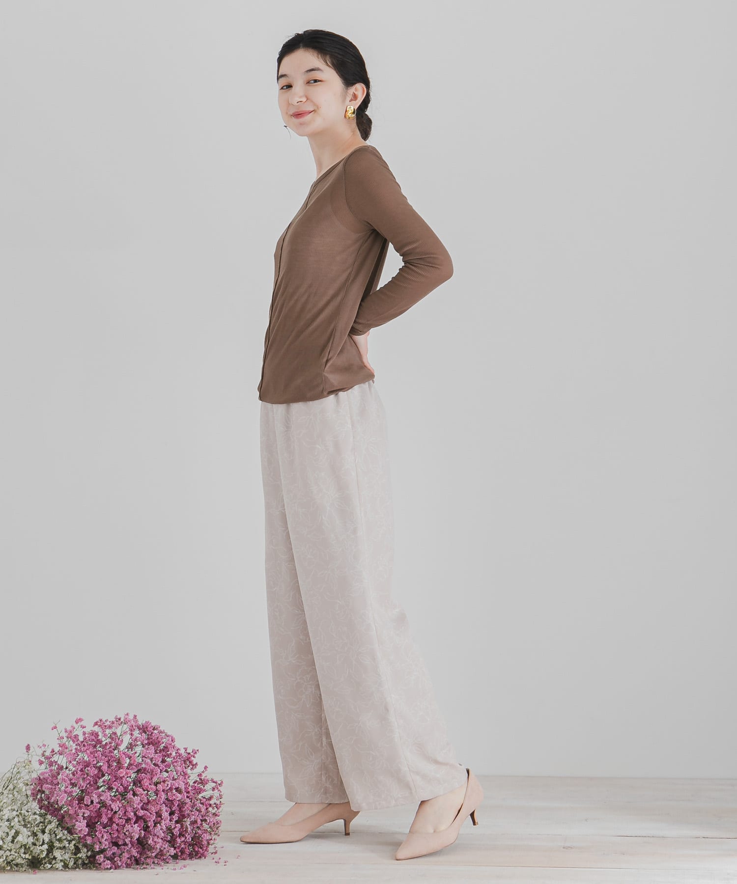 ボートネックシアーカットトップ MOCHA FREE