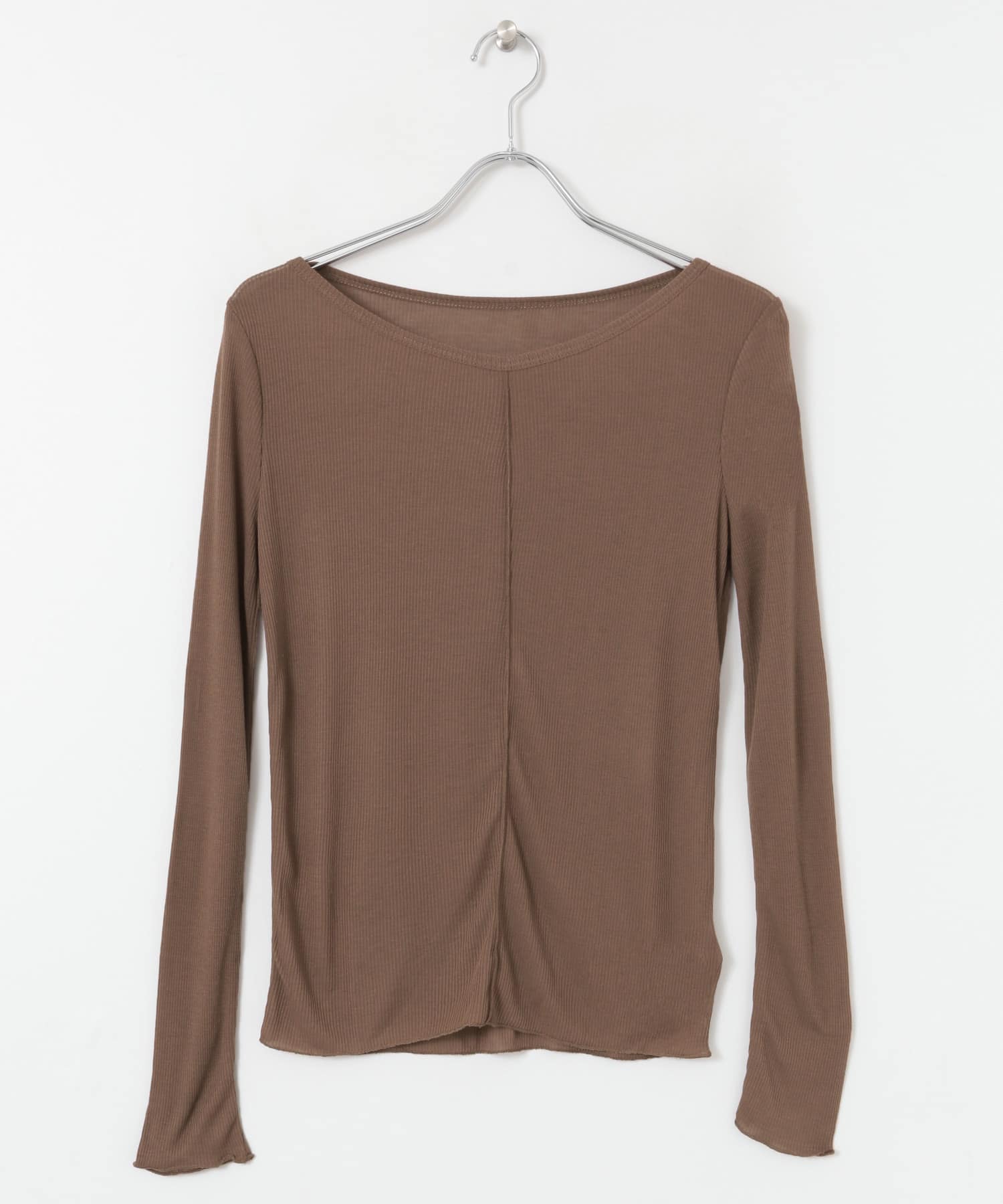 ボートネックシアーカットトップ MOCHA FREE