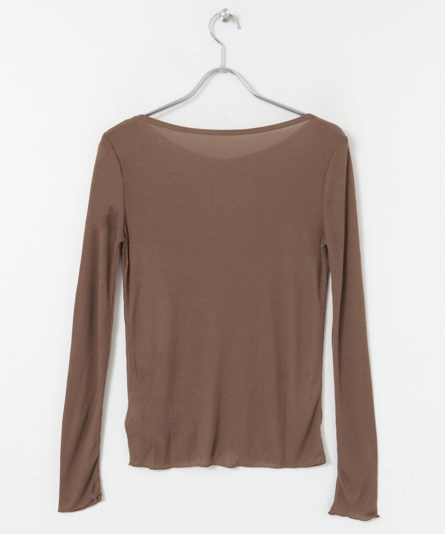 ボートネックシアーカットトップ MOCHA FREE