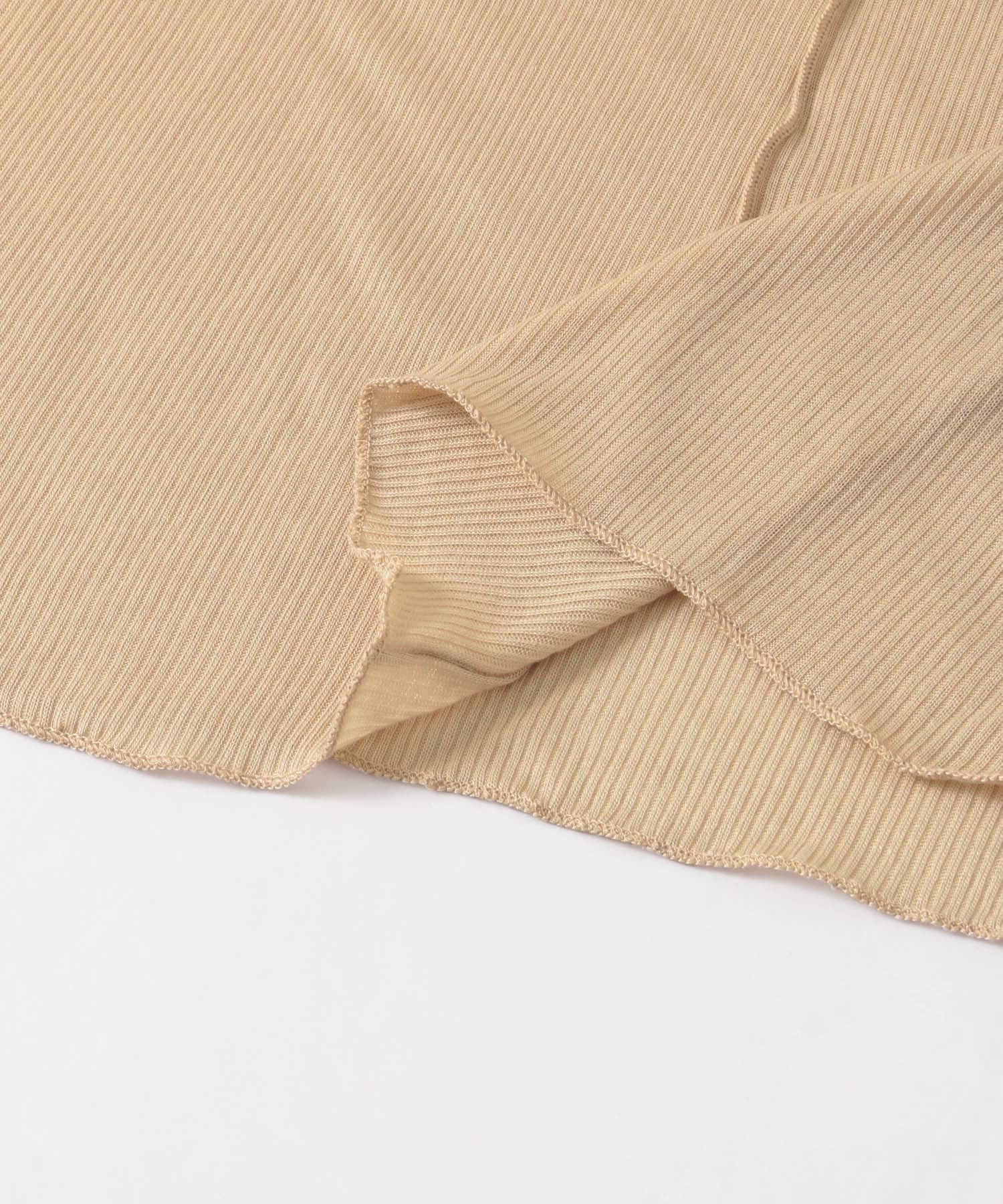 ボートネックシアーカットトップ BEIGE FREE