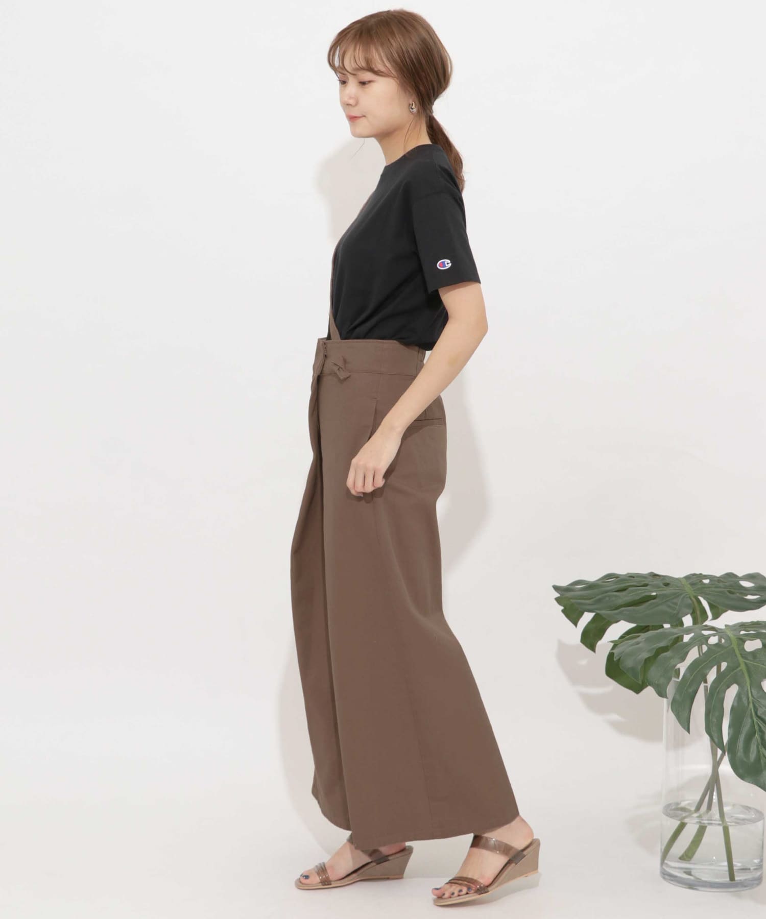 2WAYワンショルダーサスツキパンツ MOCHA S