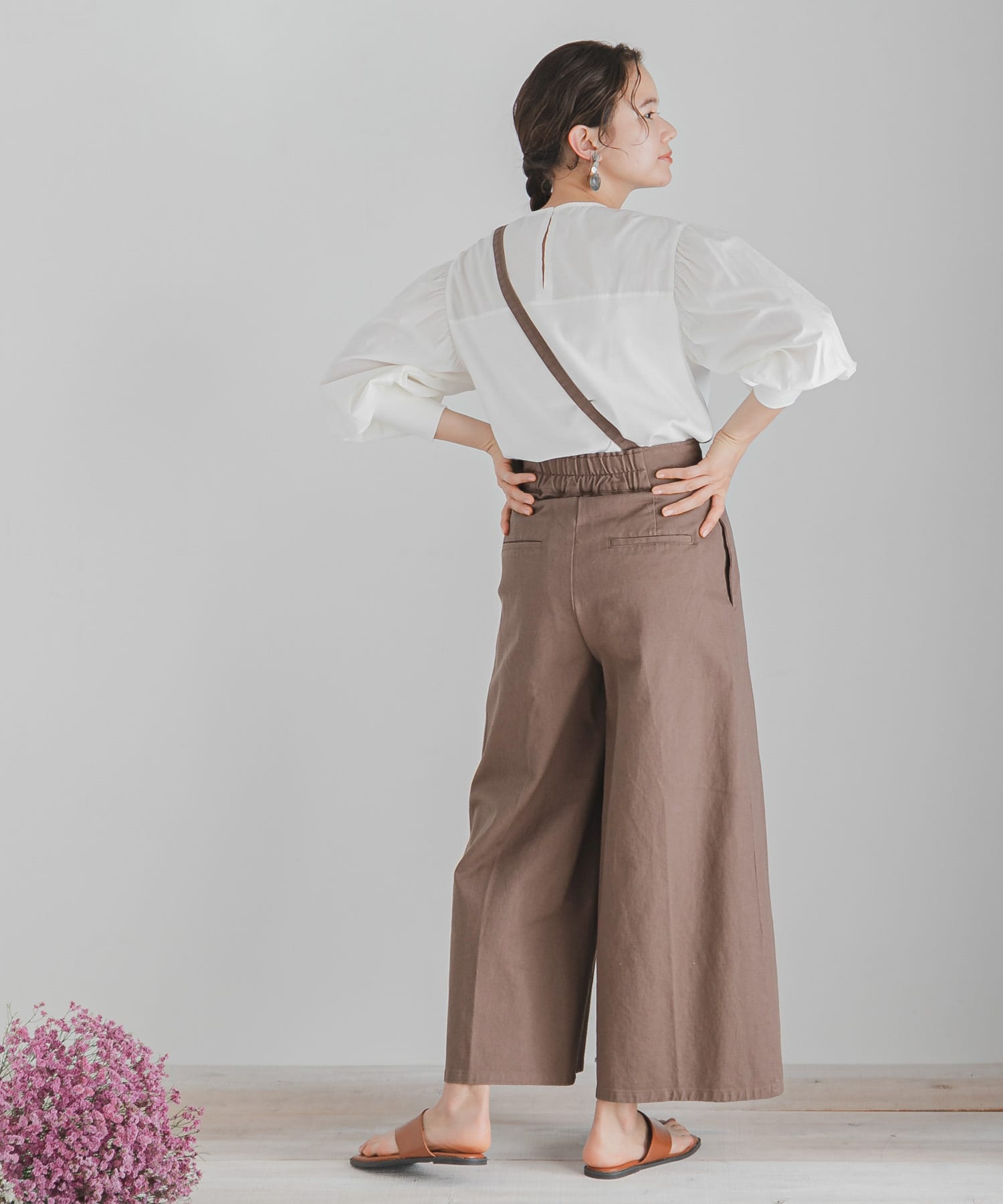 2WAYワンショルダーサスツキパンツ MOCHA S