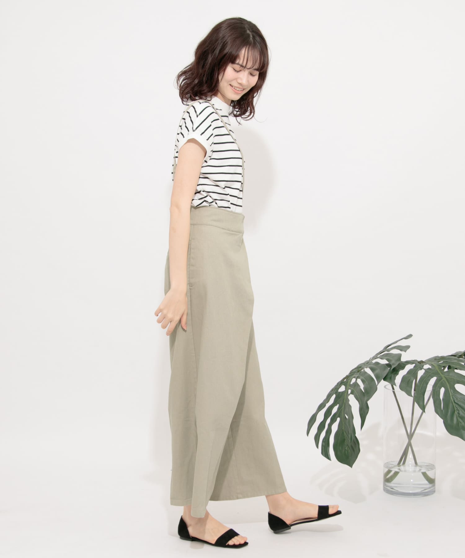 2WAYワンショルダーサスツキパンツ L.KHAKI S