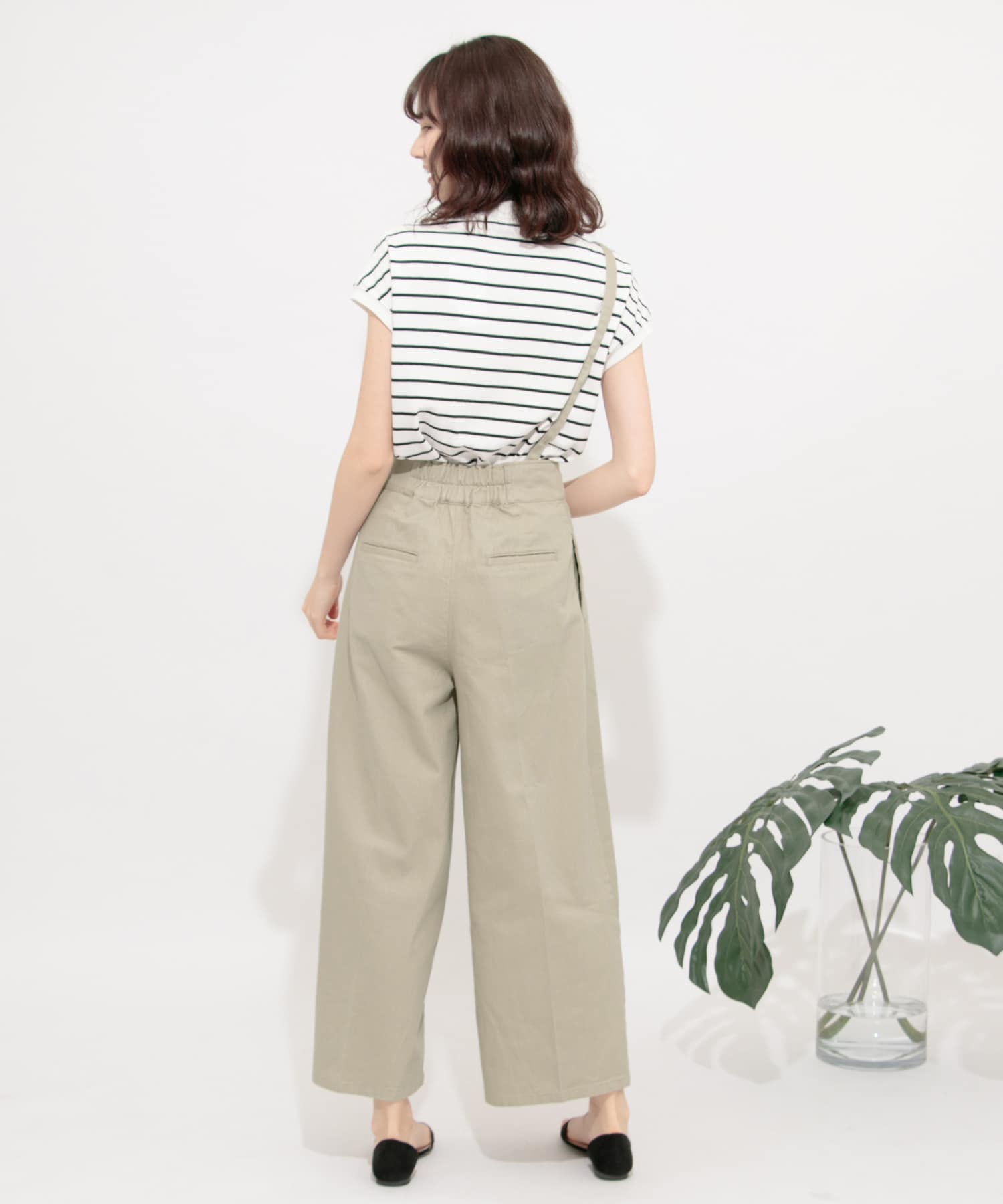 2WAYワンショルダーサスツキパンツ L.KHAKI S