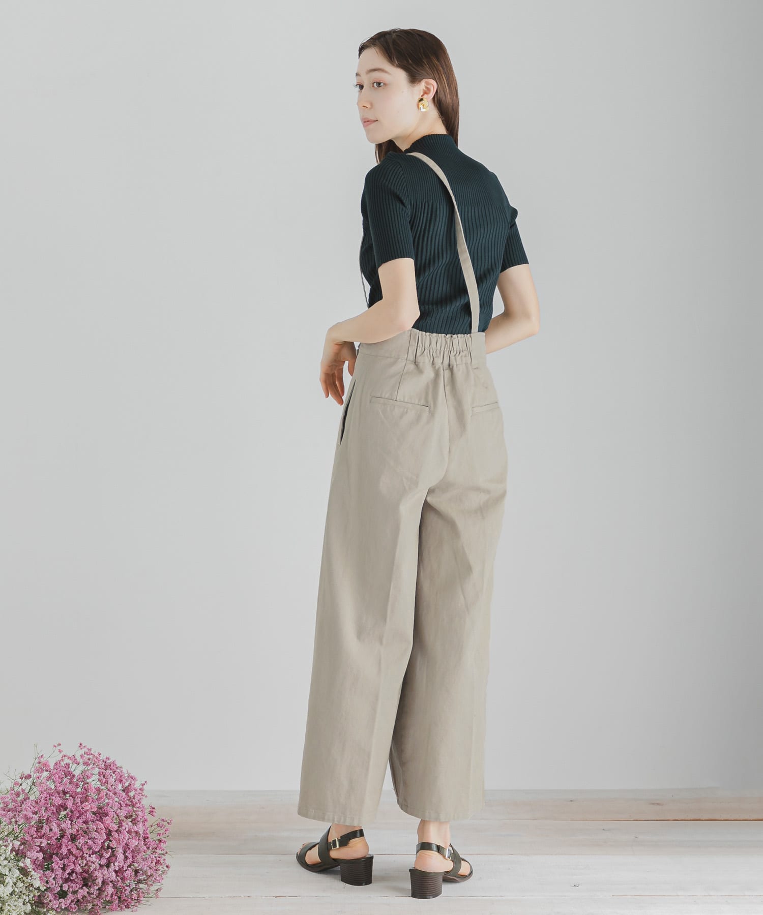 2WAYワンショルダーサスツキパンツ L.KHAKI S