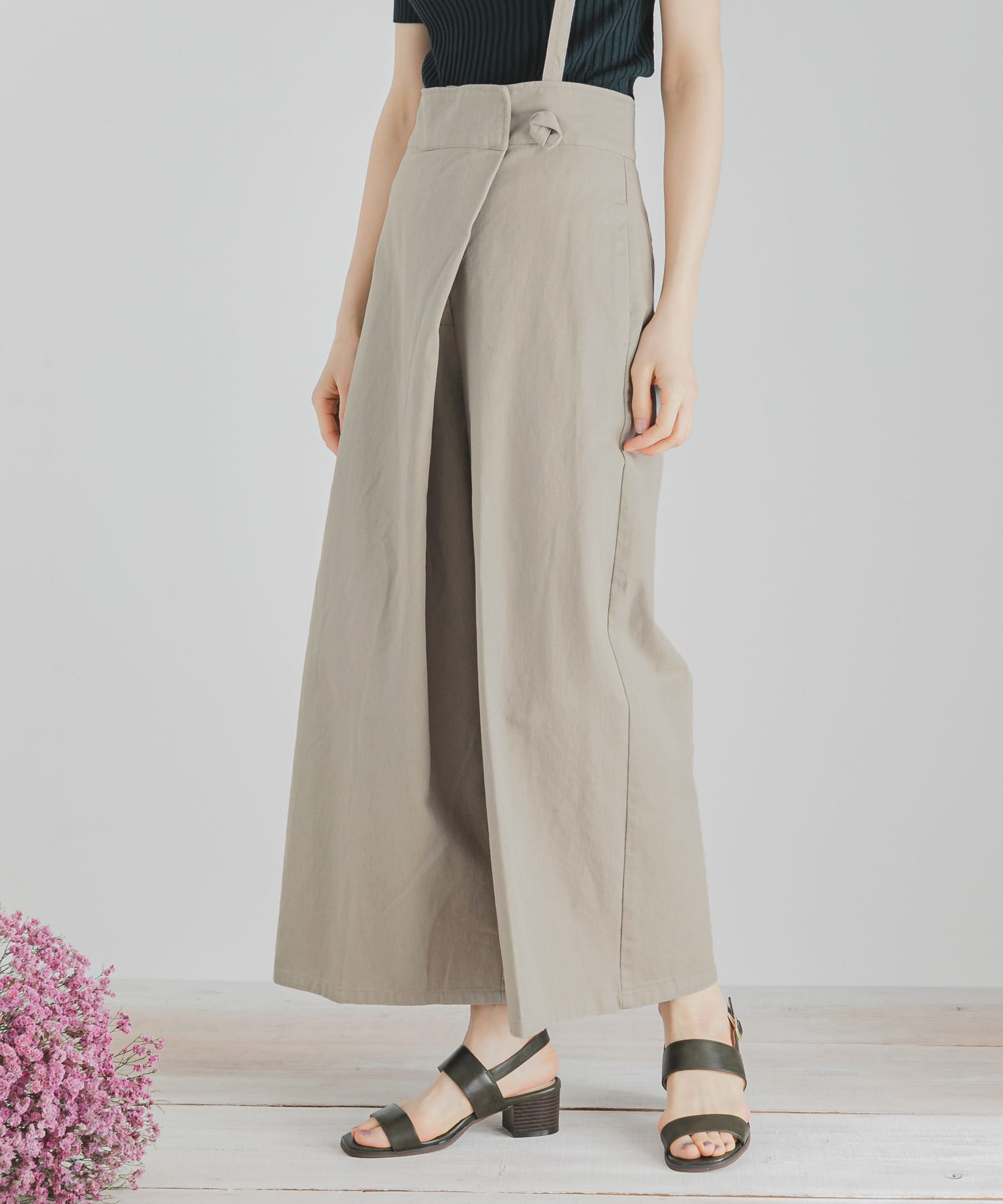 2WAYワンショルダーサスツキパンツ L.KHAKI M