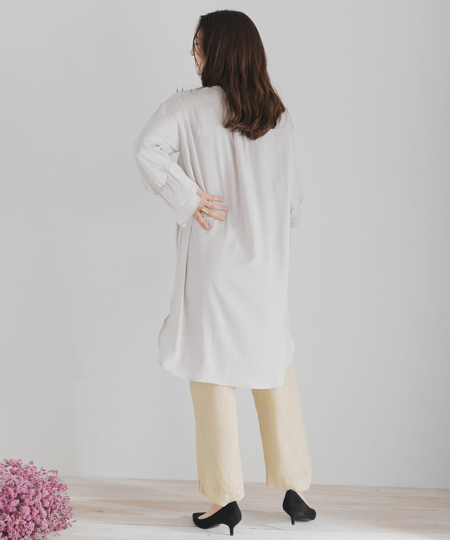 ワイドストレートヨウリュウパンツ BEIGE FREE