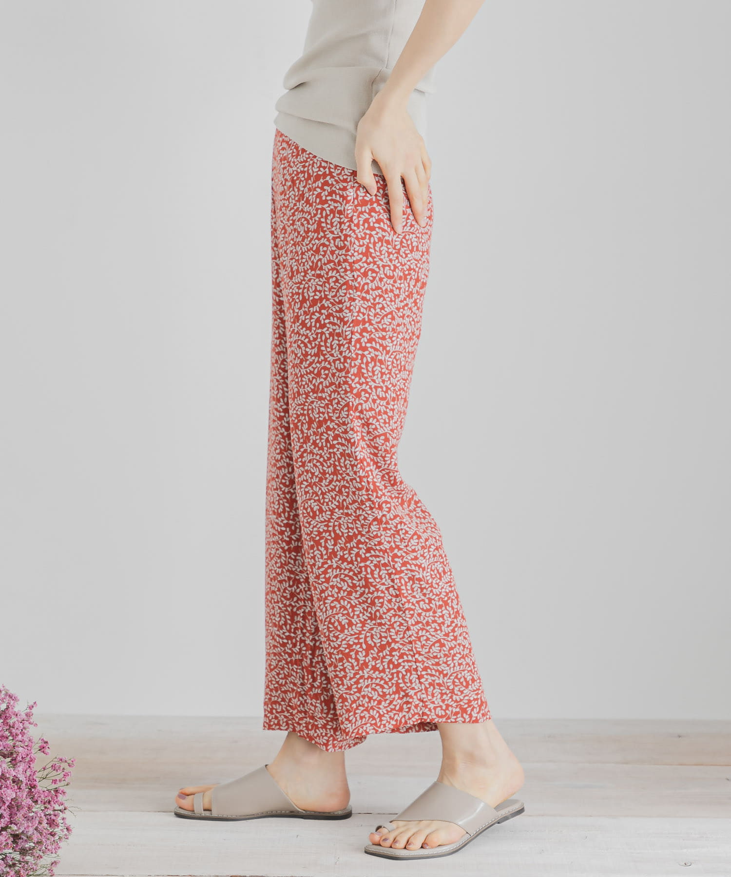 ワイドストレートヨウリュウパンツ TERRACOTTA FREE