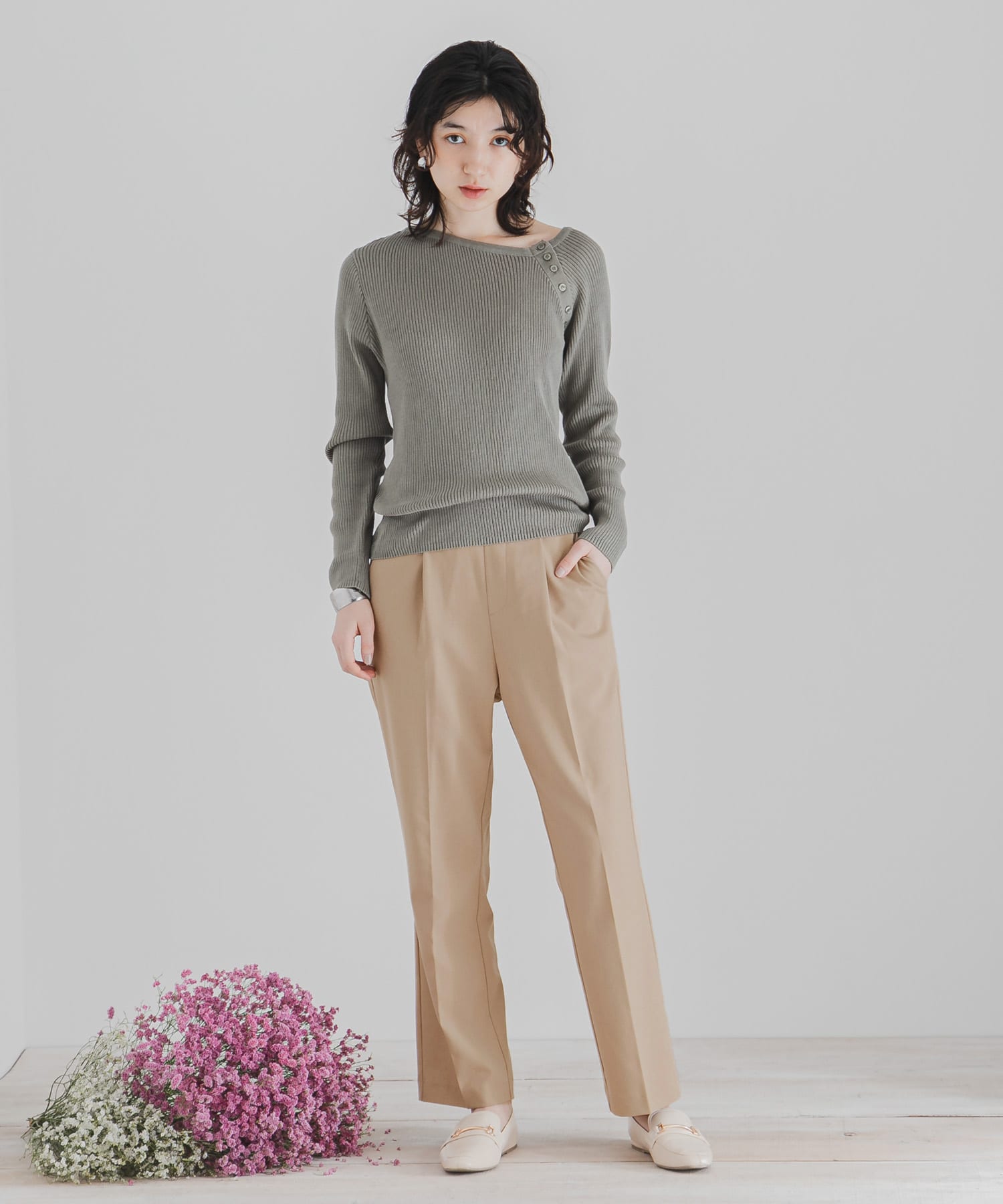 CARREMANテーパードパンツ BEIGE XS