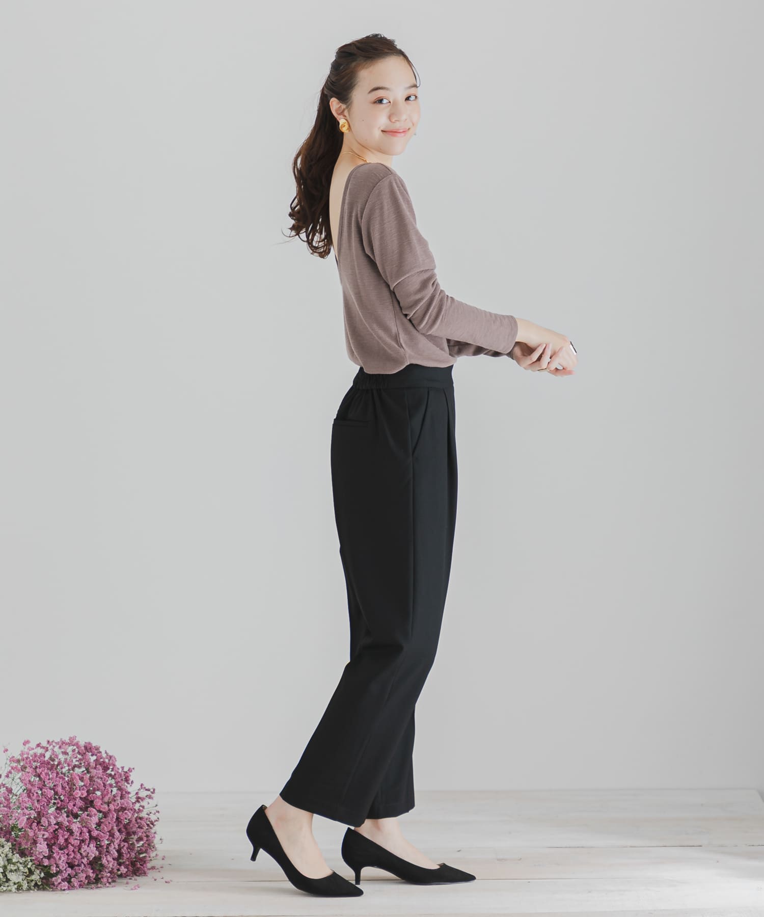 CARREMANテーパードパンツ BLACK XS