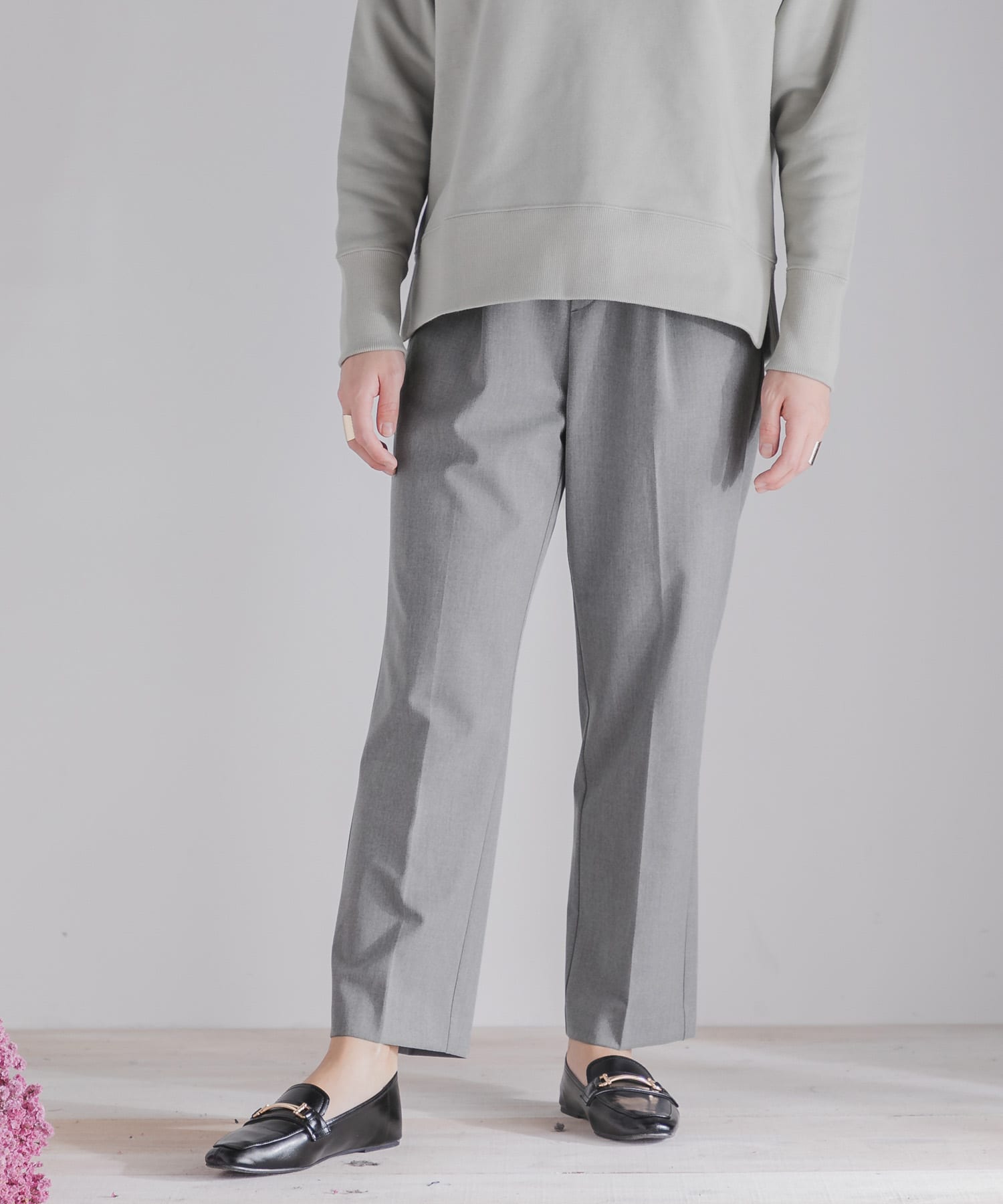 CARREMANテーパードパンツ L.GRAY XS