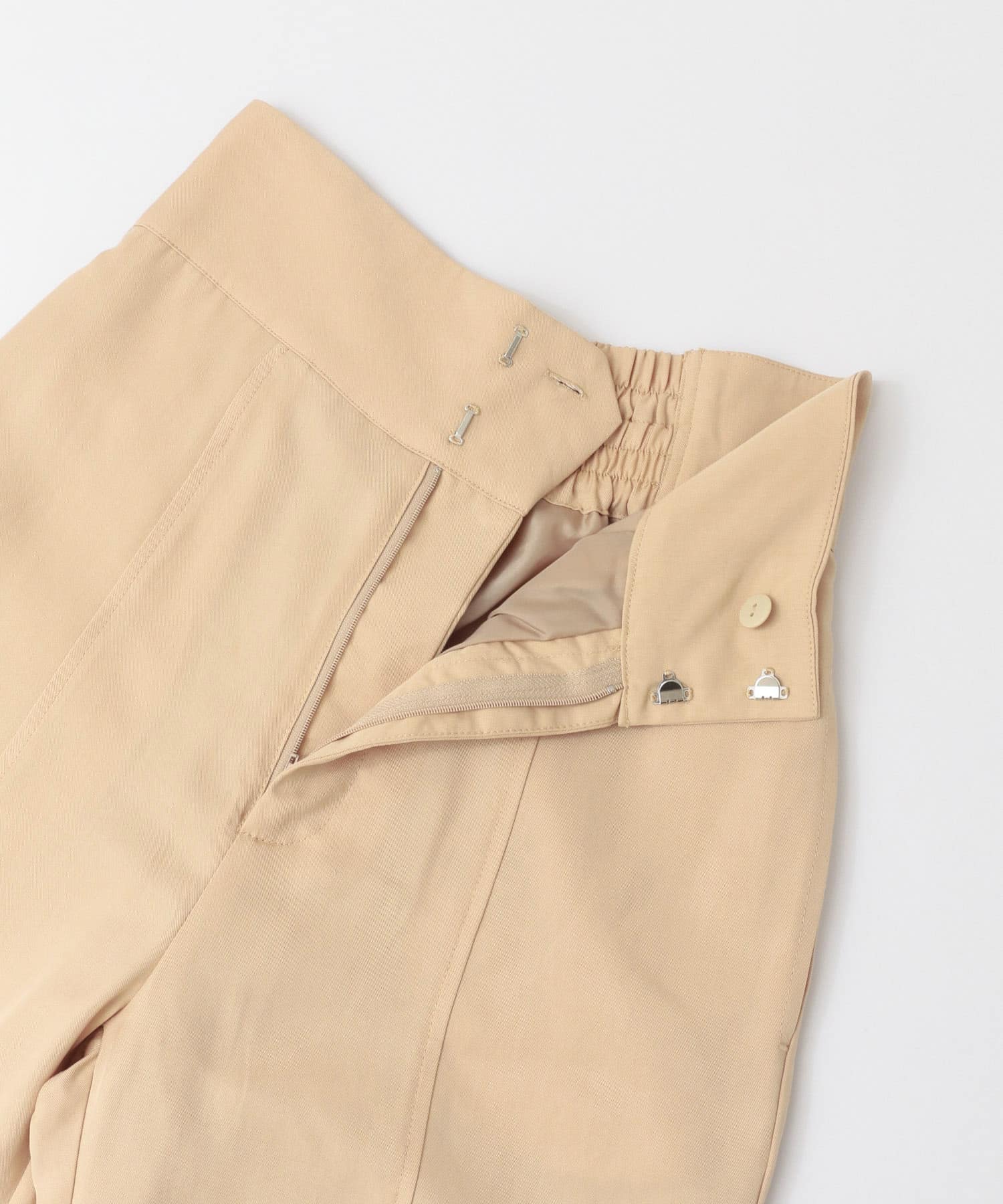 リヨセルスリットワイドパンツ BEIGE FREE