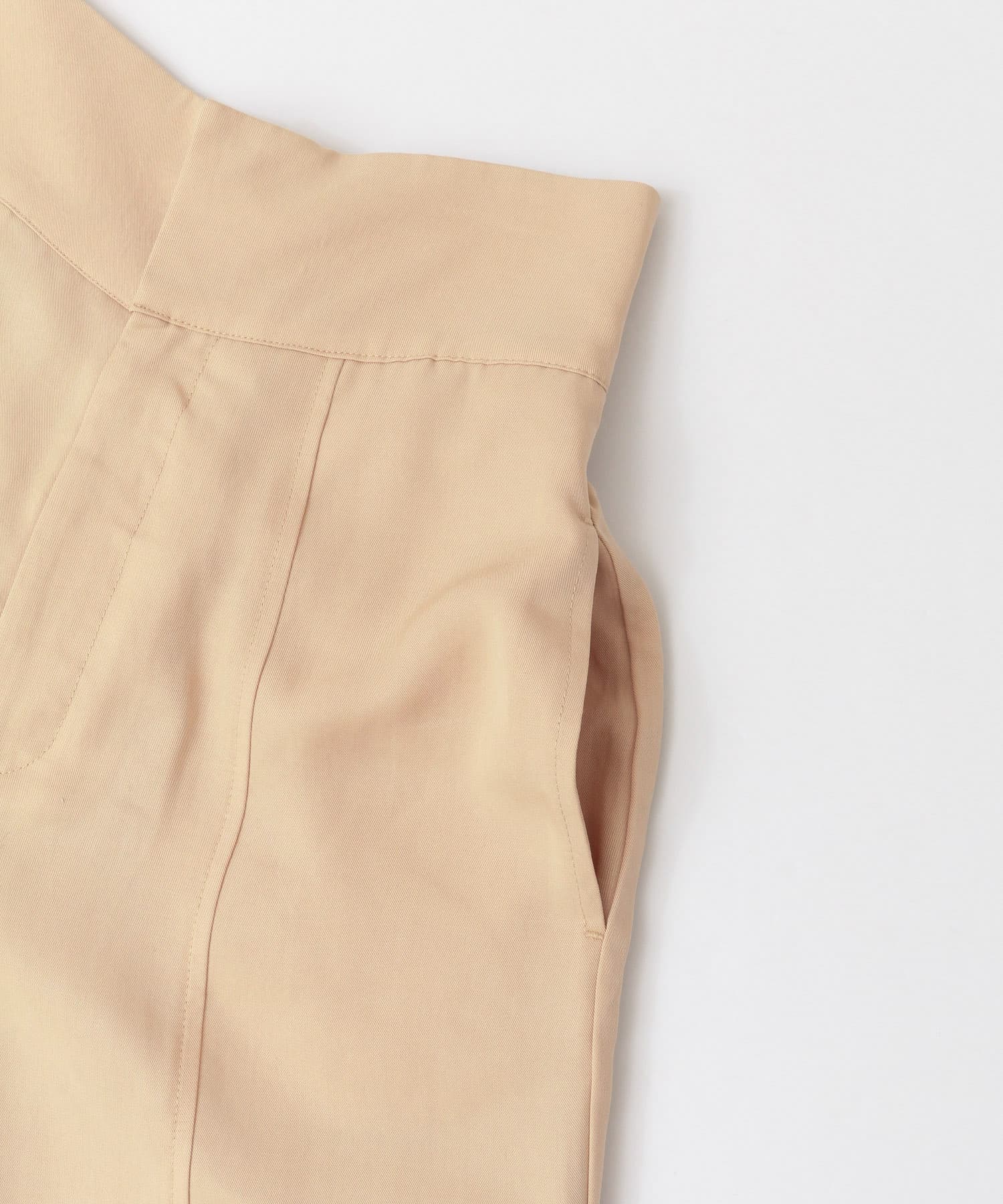 リヨセルスリットワイドパンツ BEIGE FREE