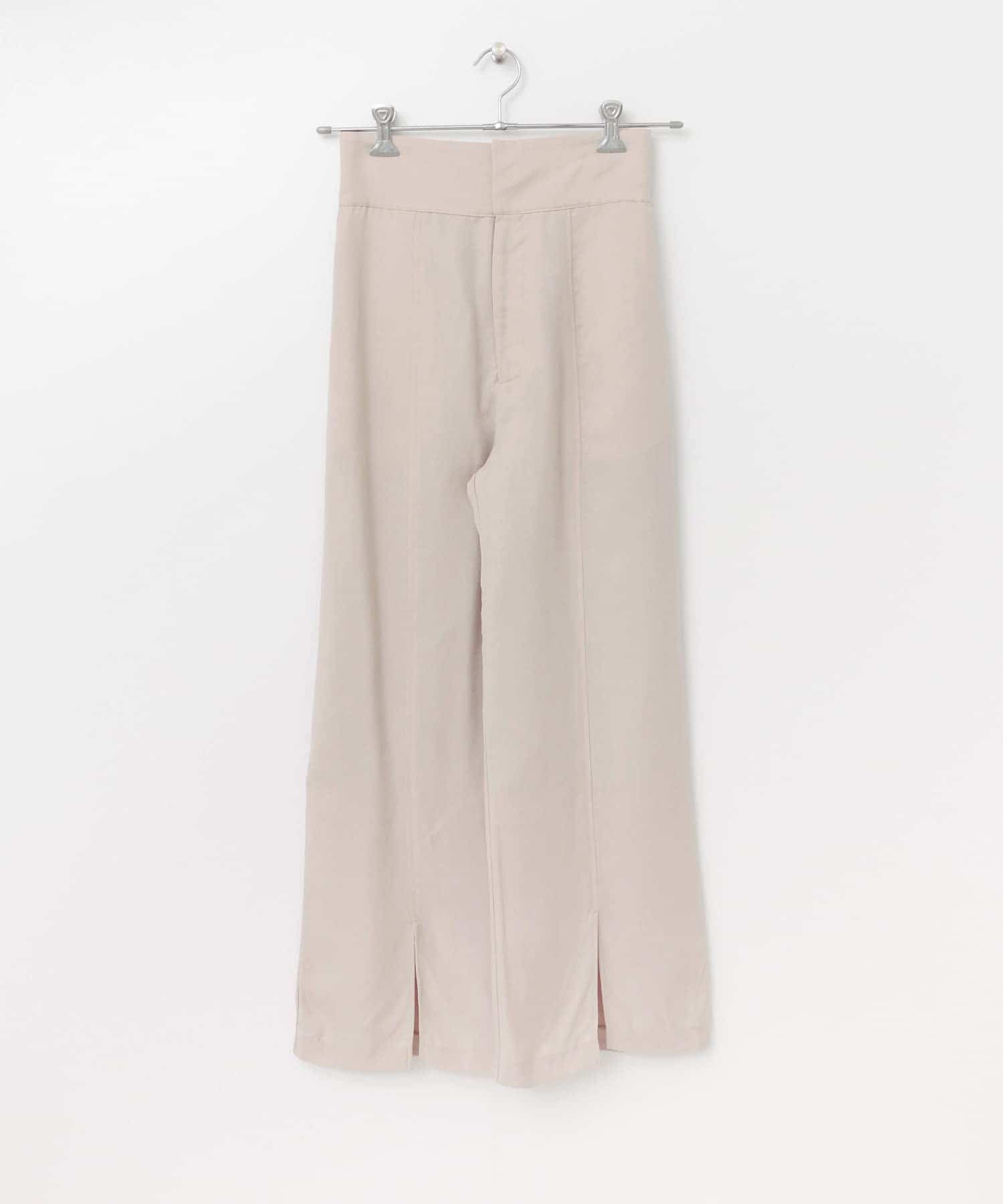 リヨセルスリットワイドパンツ GREIGE FREE